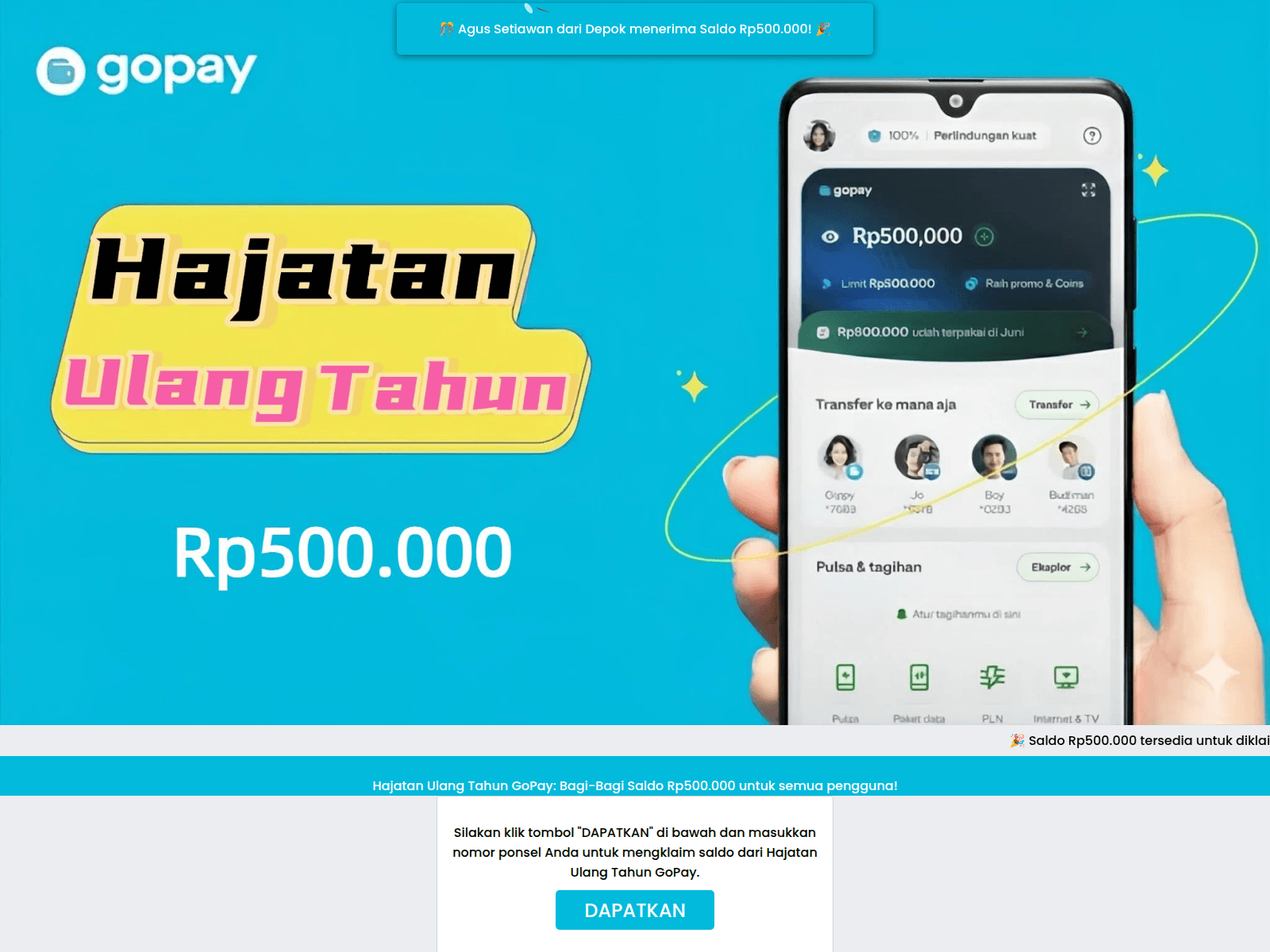 Screenshot of gopay10.dtbu.top