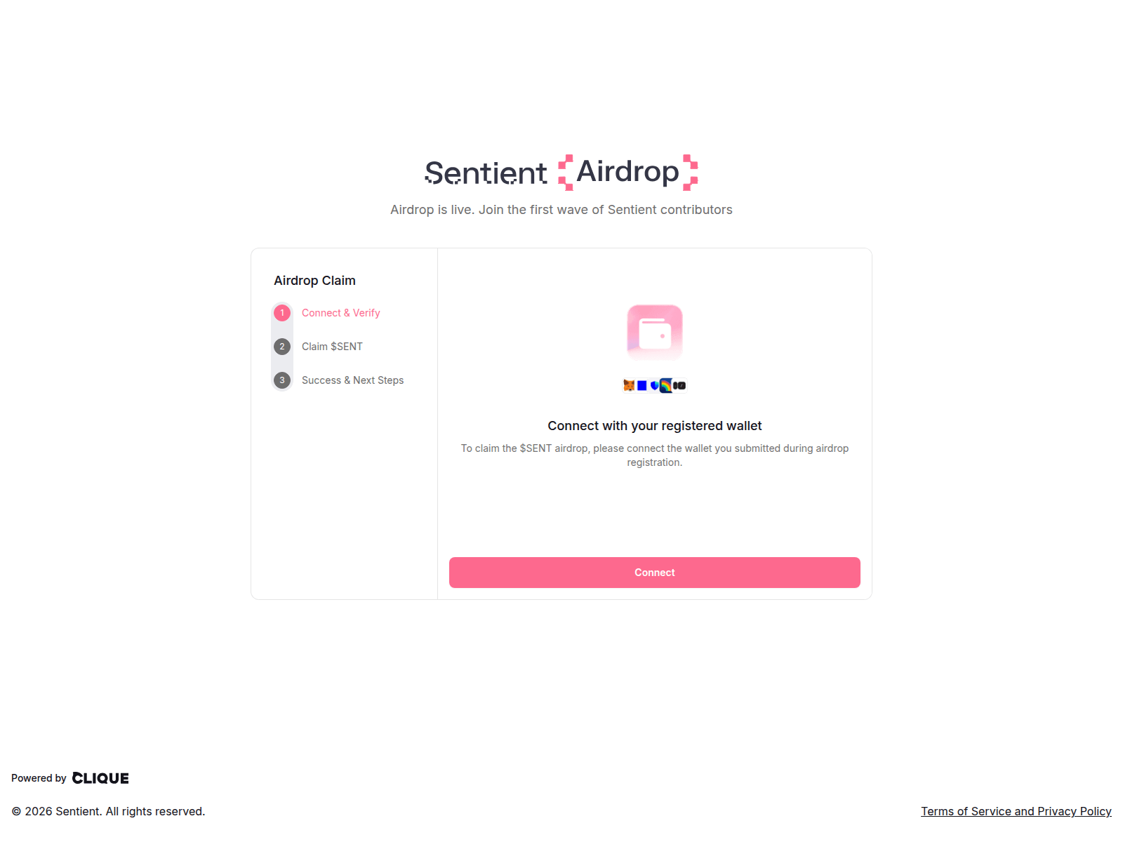 Screenshot of claim.sentlent.com
