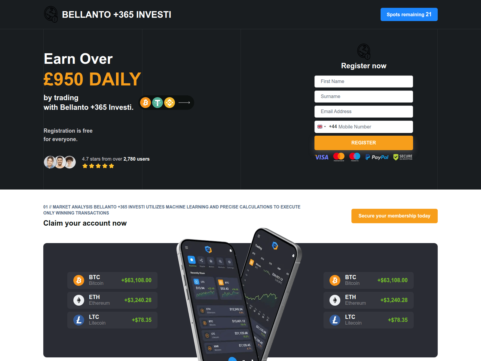 Screenshot of bellanto-investi.com