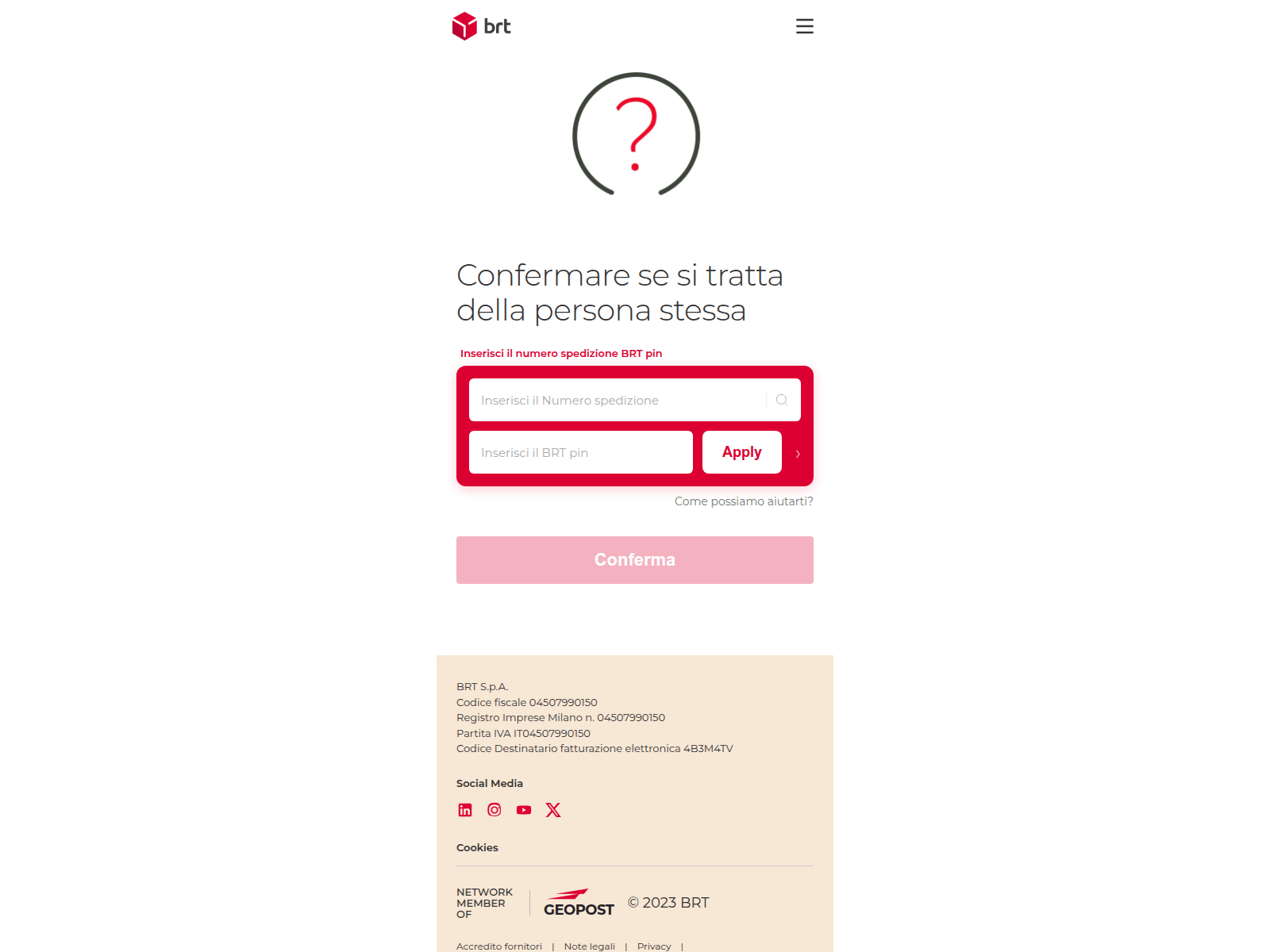 Screenshot of brt-italiane.cfd