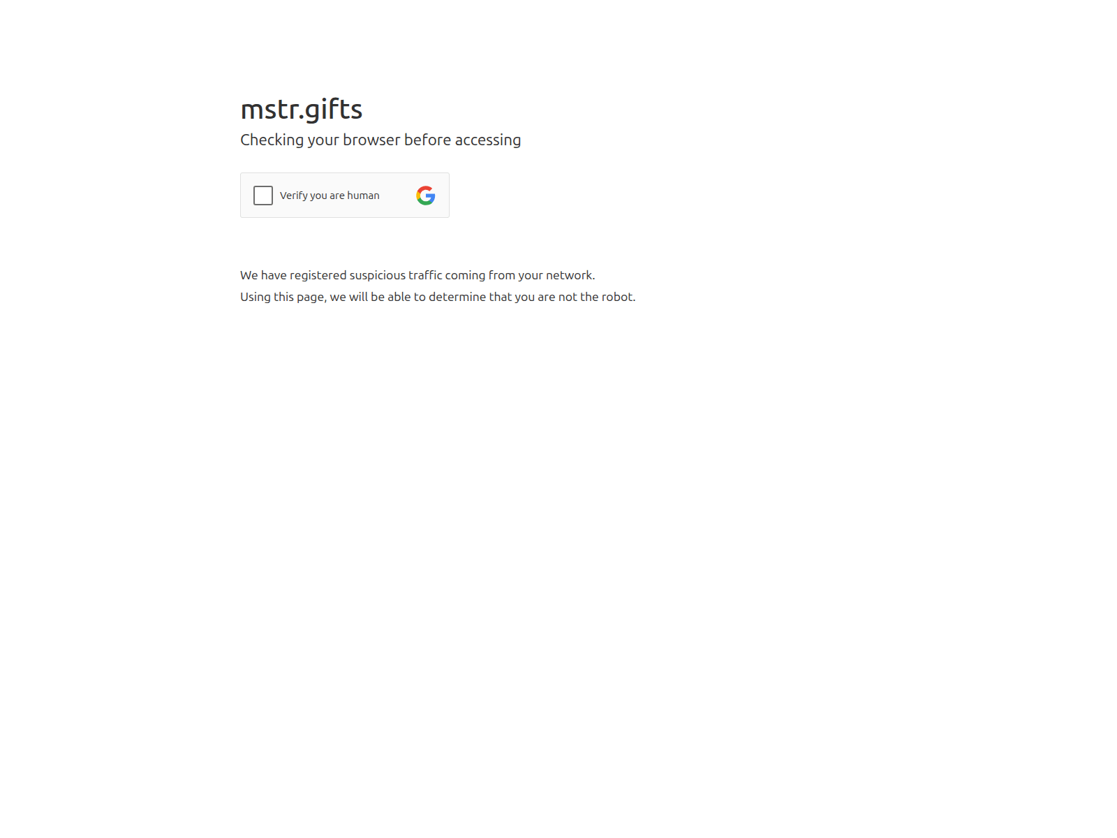 Screenshot of mstr.gifts