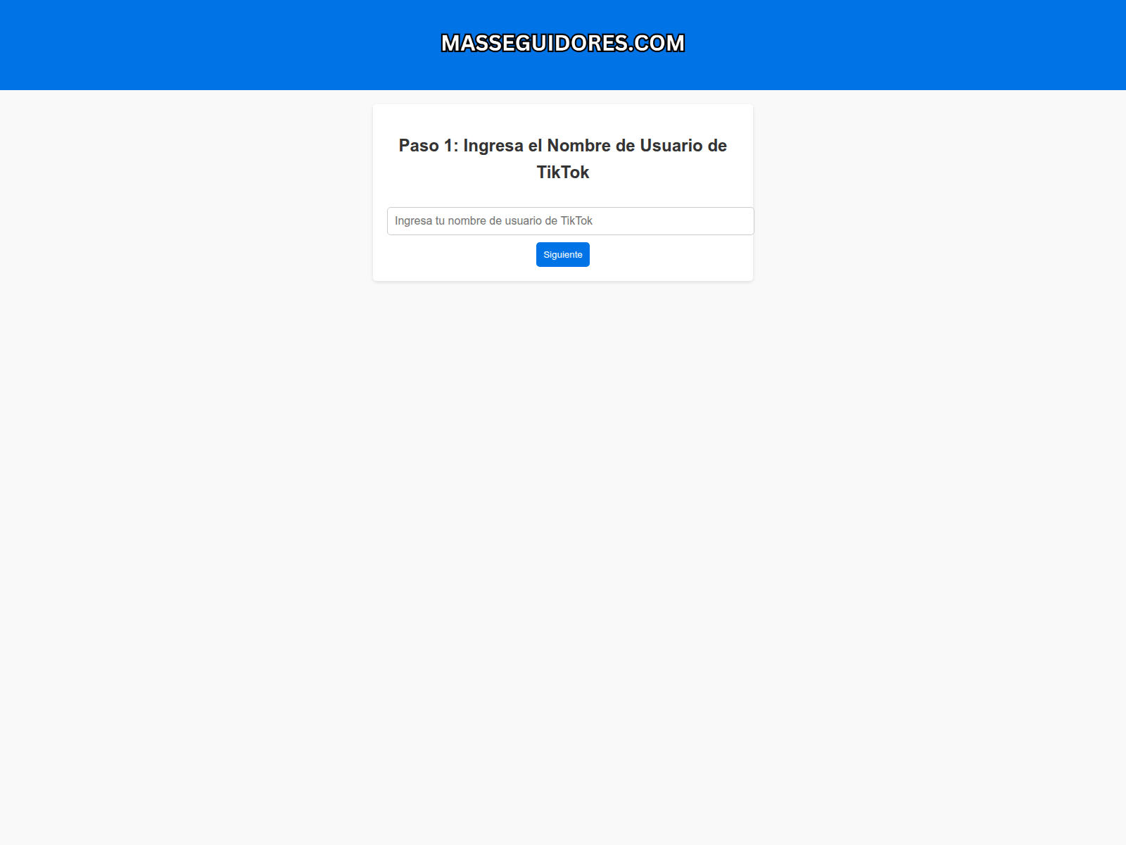 Screenshot of masseguidores.com