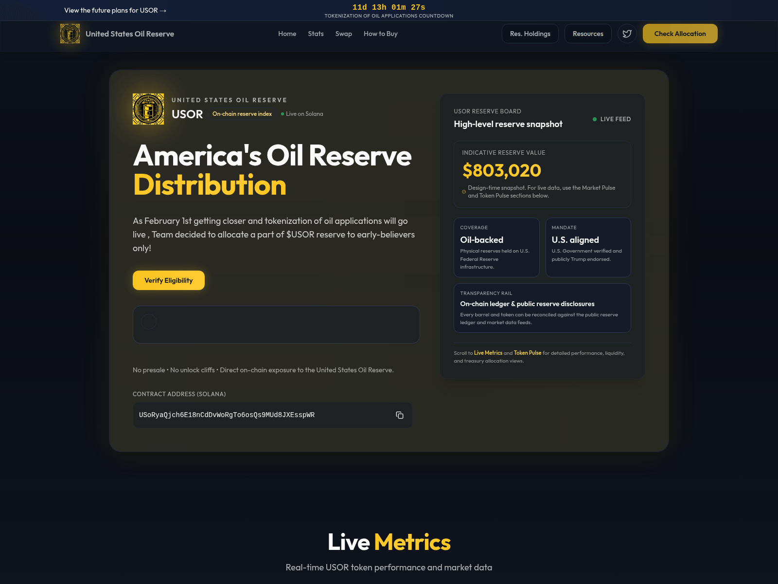 Screenshot of usoroil.app
