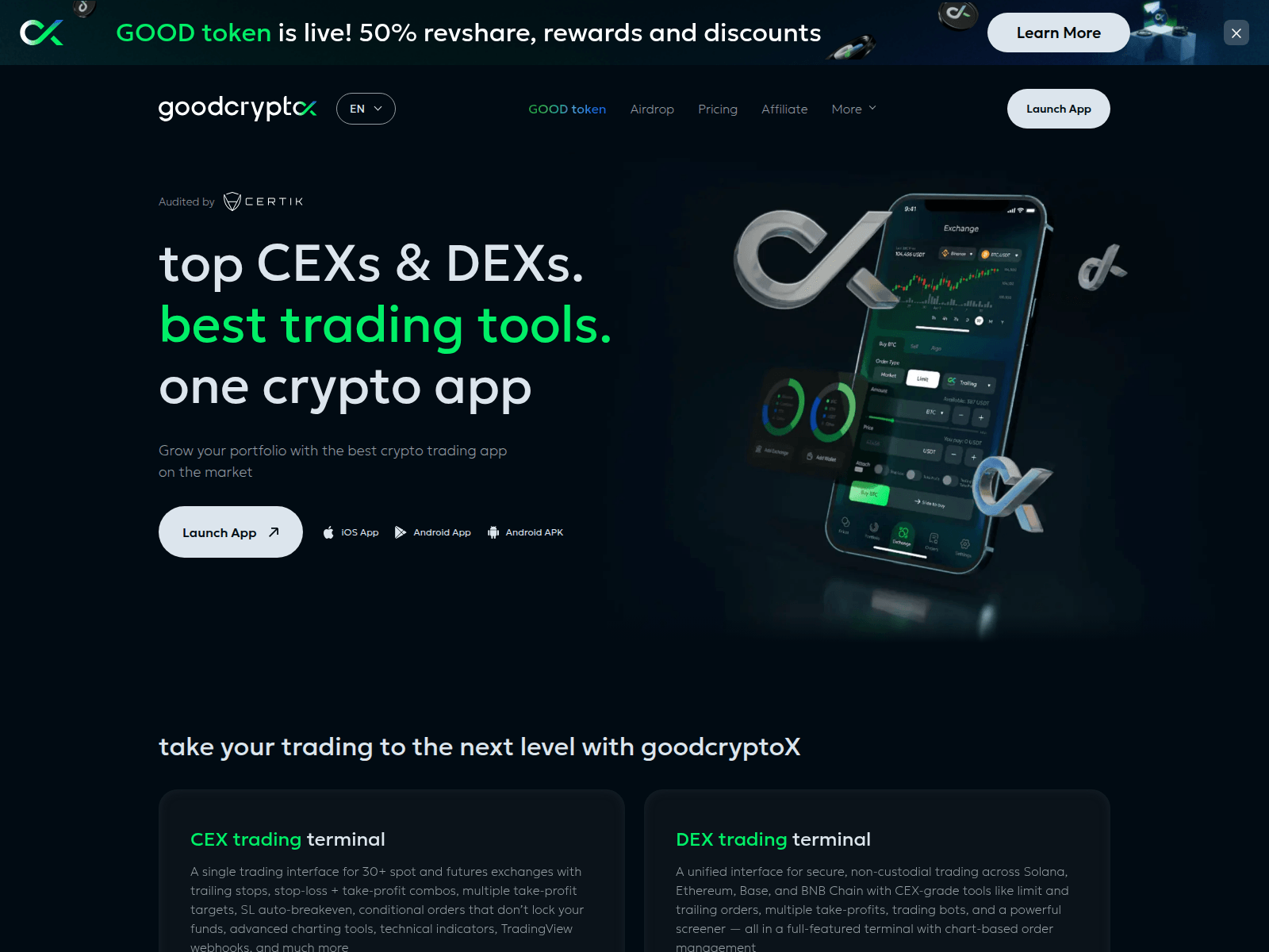Screenshot of goodcrypto.app