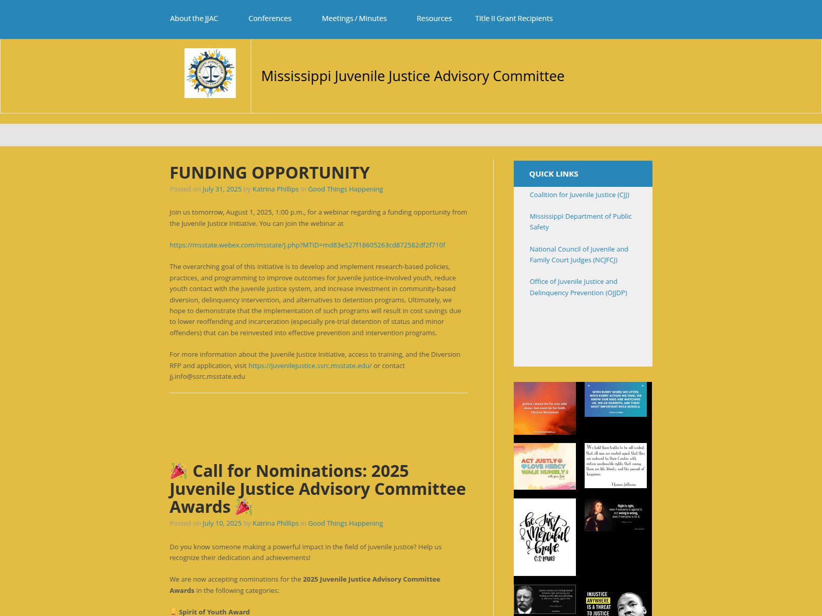Screenshot of msjjac.org