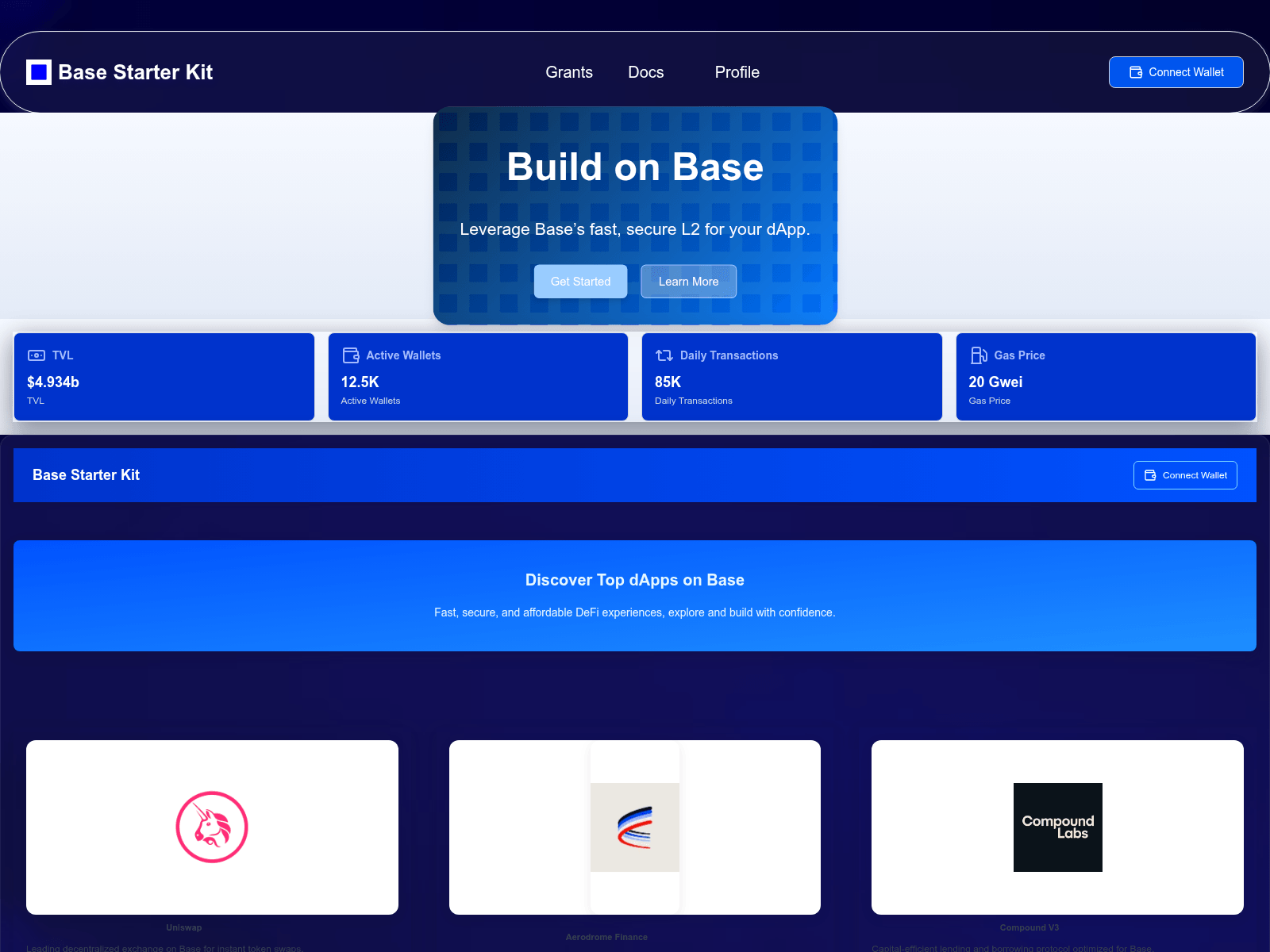Screenshot of baseappv1.dream.space