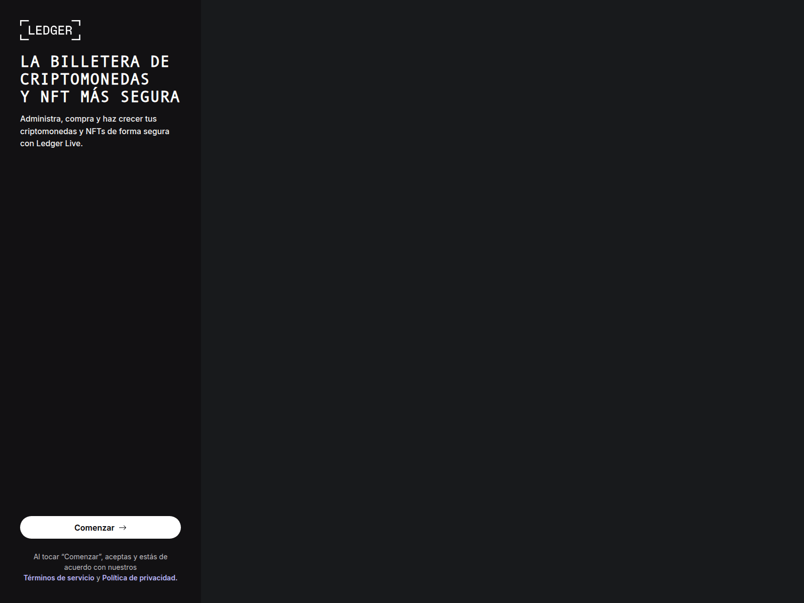 Screenshot of actualizacion-ledger-es.com