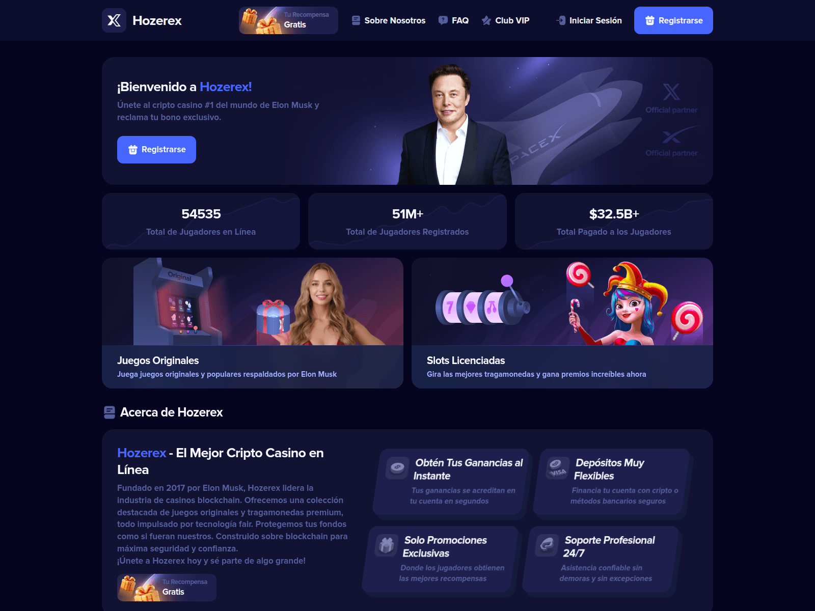 Screenshot of hozerex.com