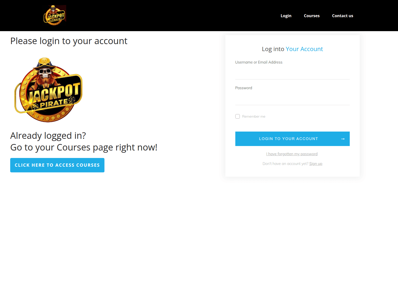 Screenshot of jackpotpirate.com