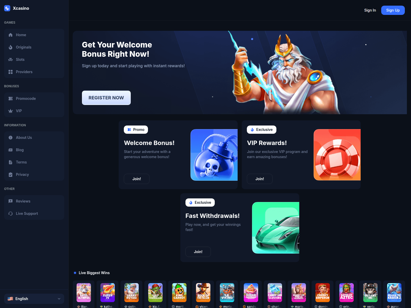 Screenshot of xcasino.money