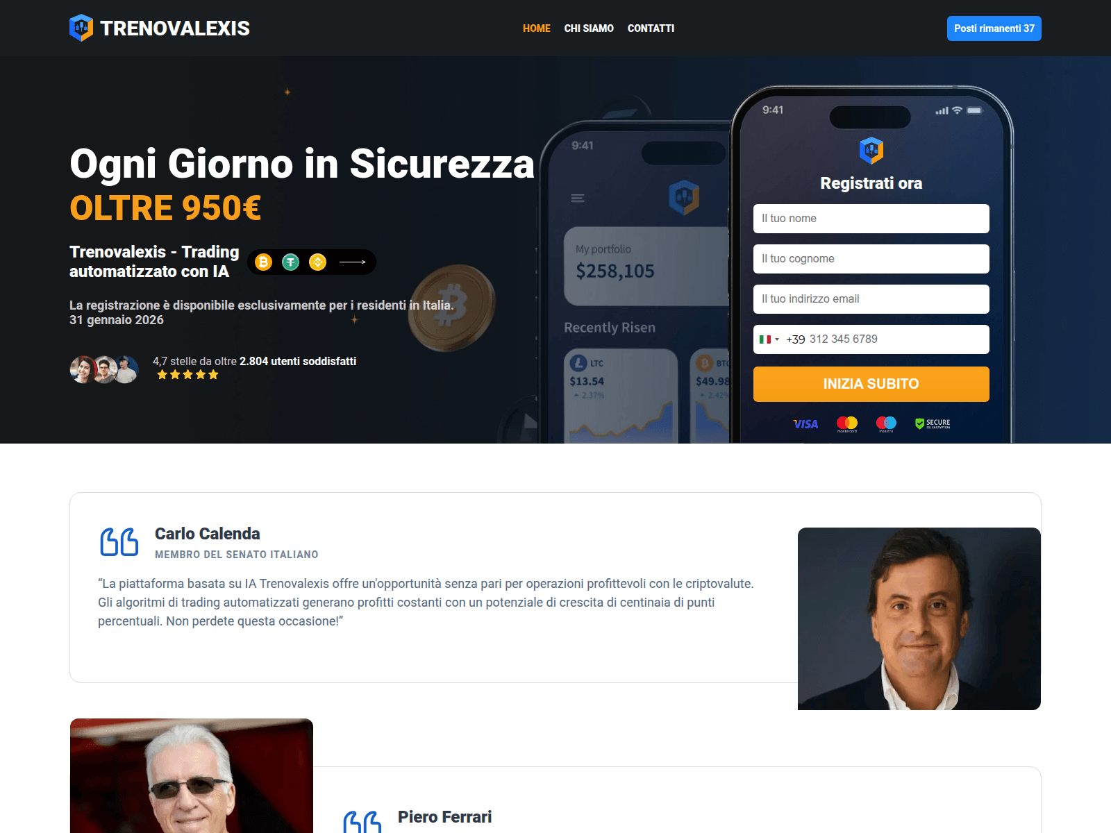Screenshot of trenovalexis.com