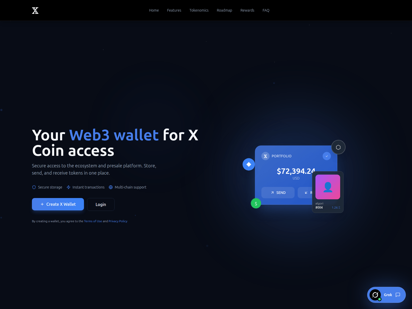 Screenshot of xchain-wallet.com