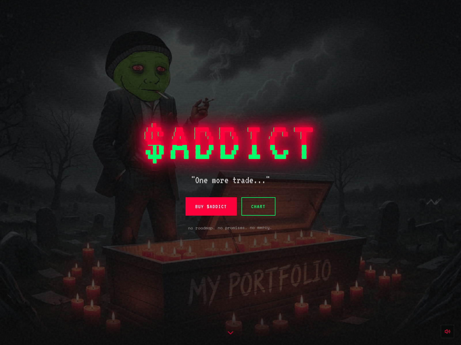 Screenshot of addictedtoshitcoins.wtf