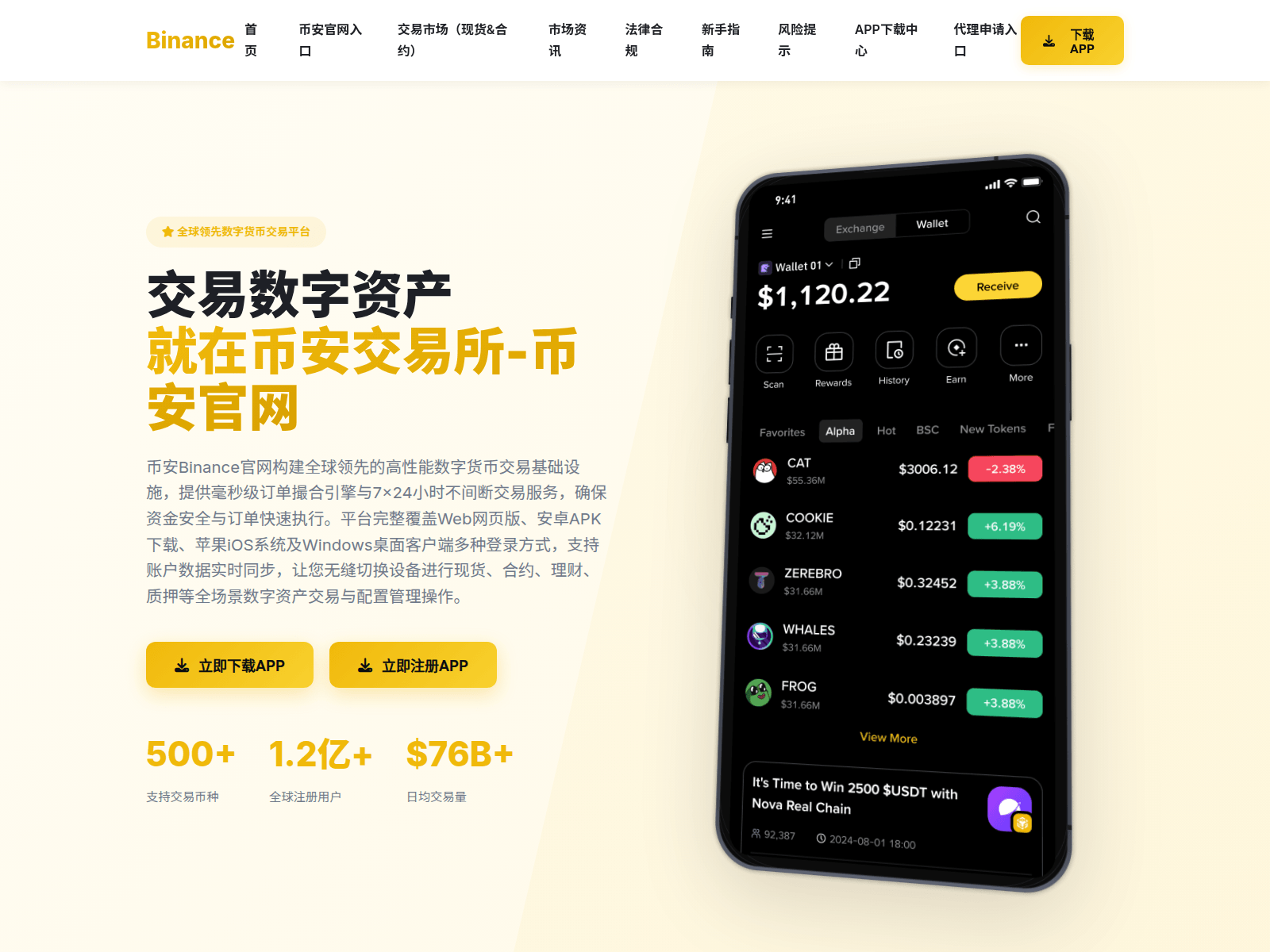 Screenshot of b-binance.com.cn
