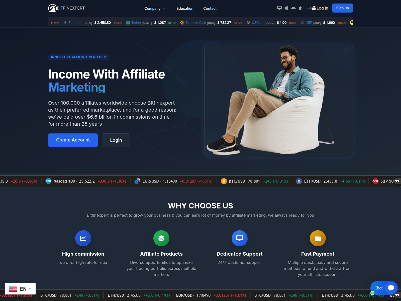 Screenshot of bitfinexpert.live
