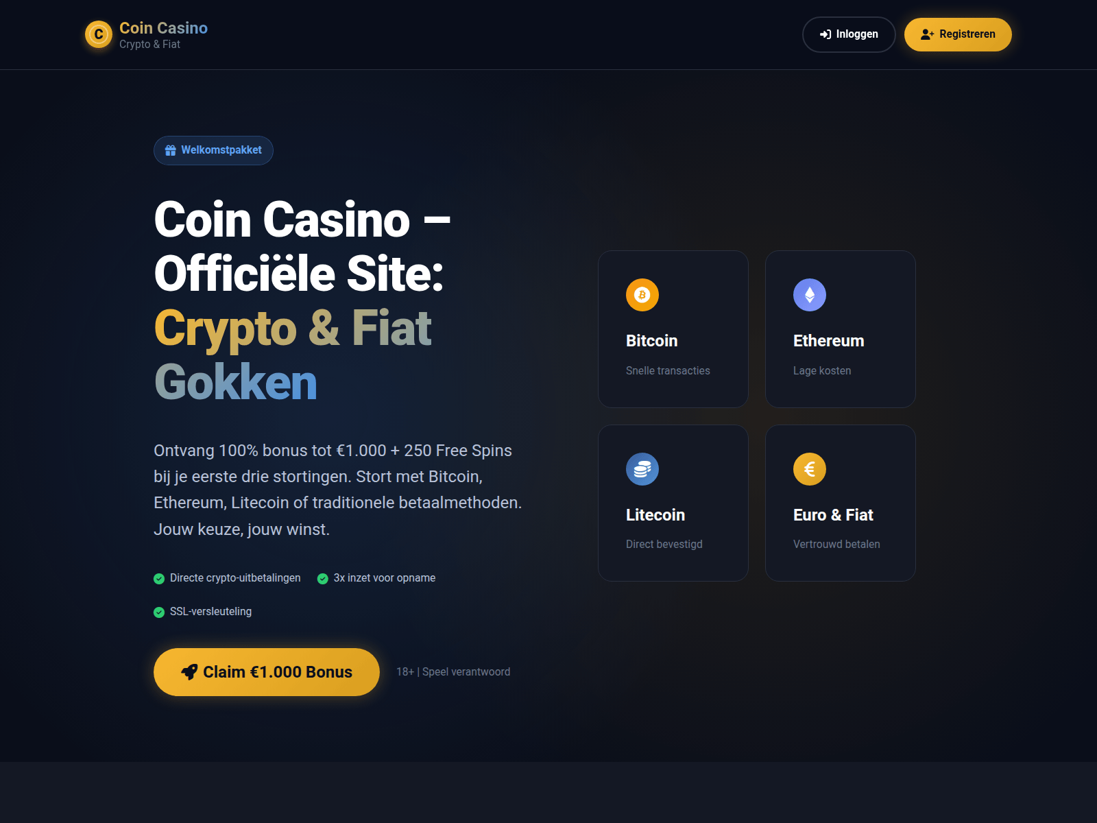 Screenshot of coin-casino.co.nl