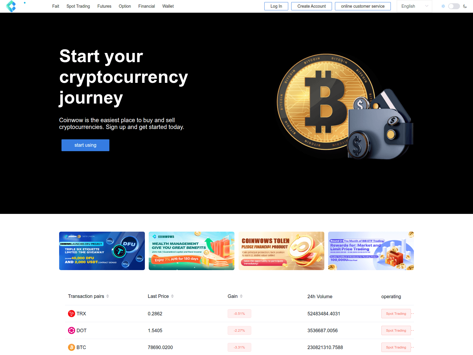 Screenshot of coinwowss.top