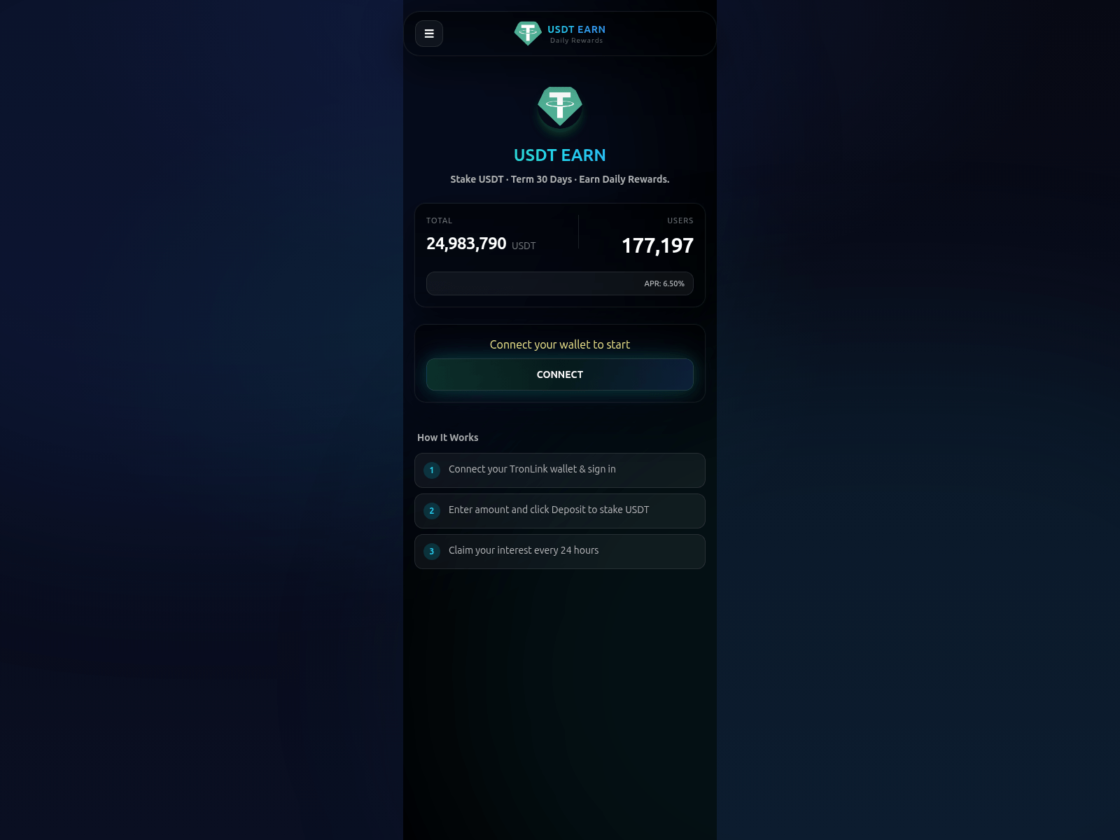 Screenshot of daily-usdt.com