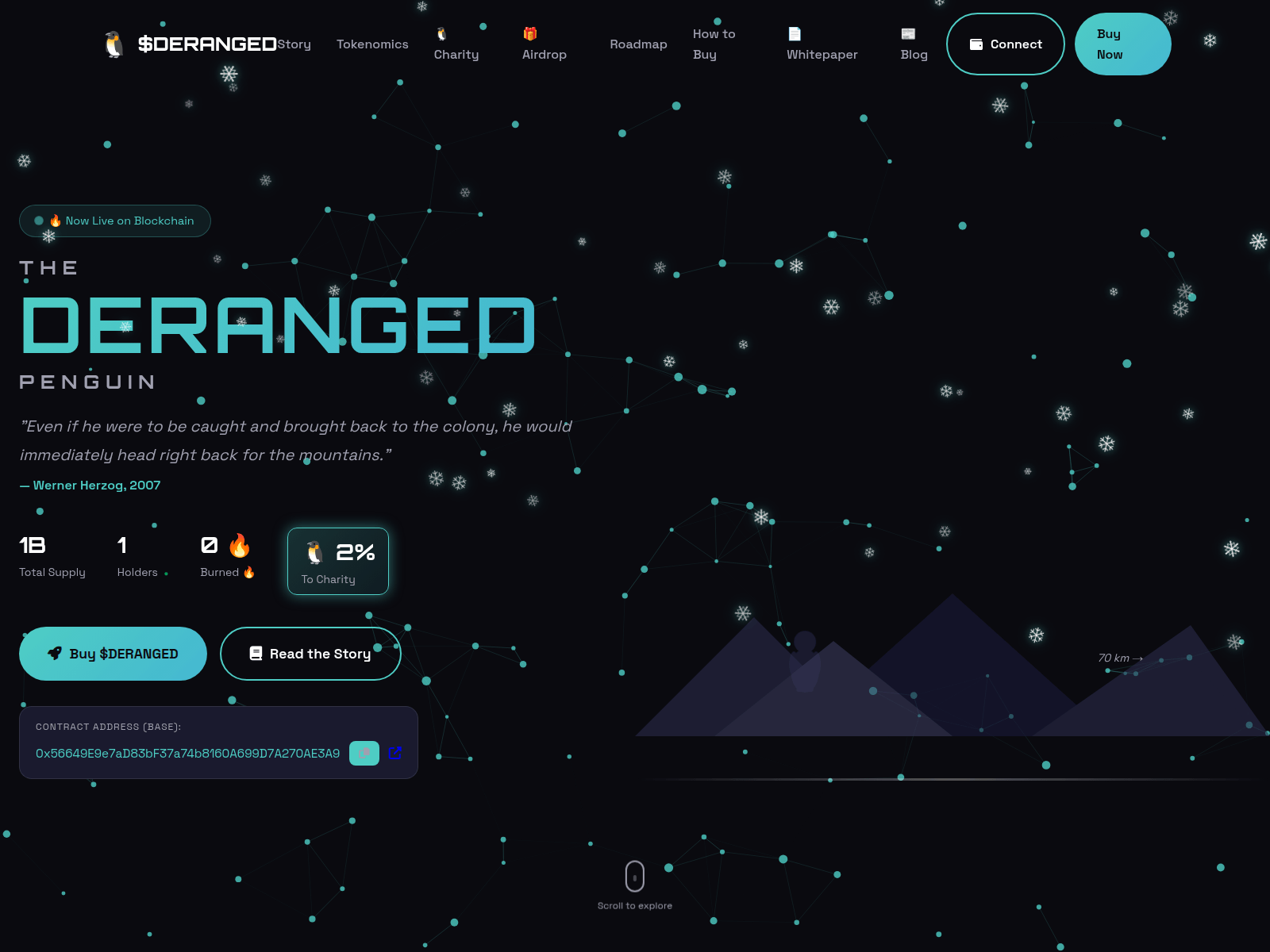 Screenshot of derangedcoin.com