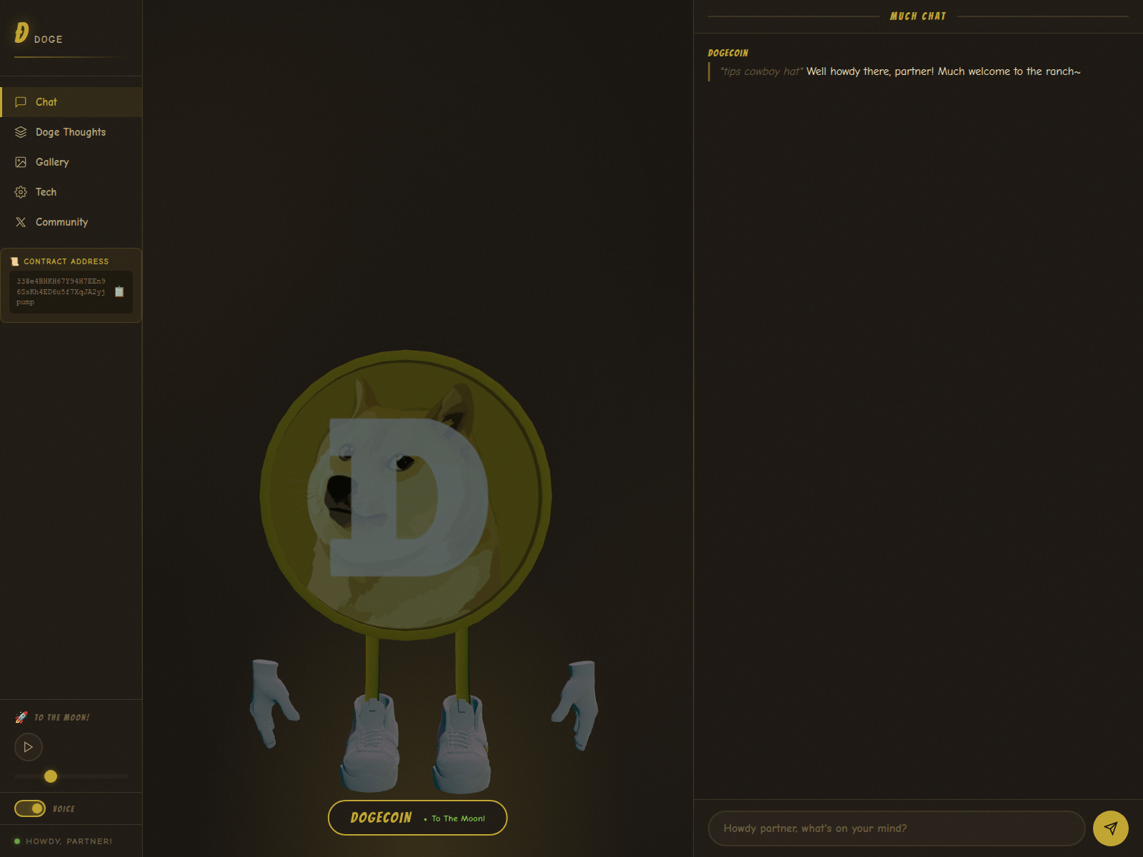 Screenshot of dogecoinbyclaude.com