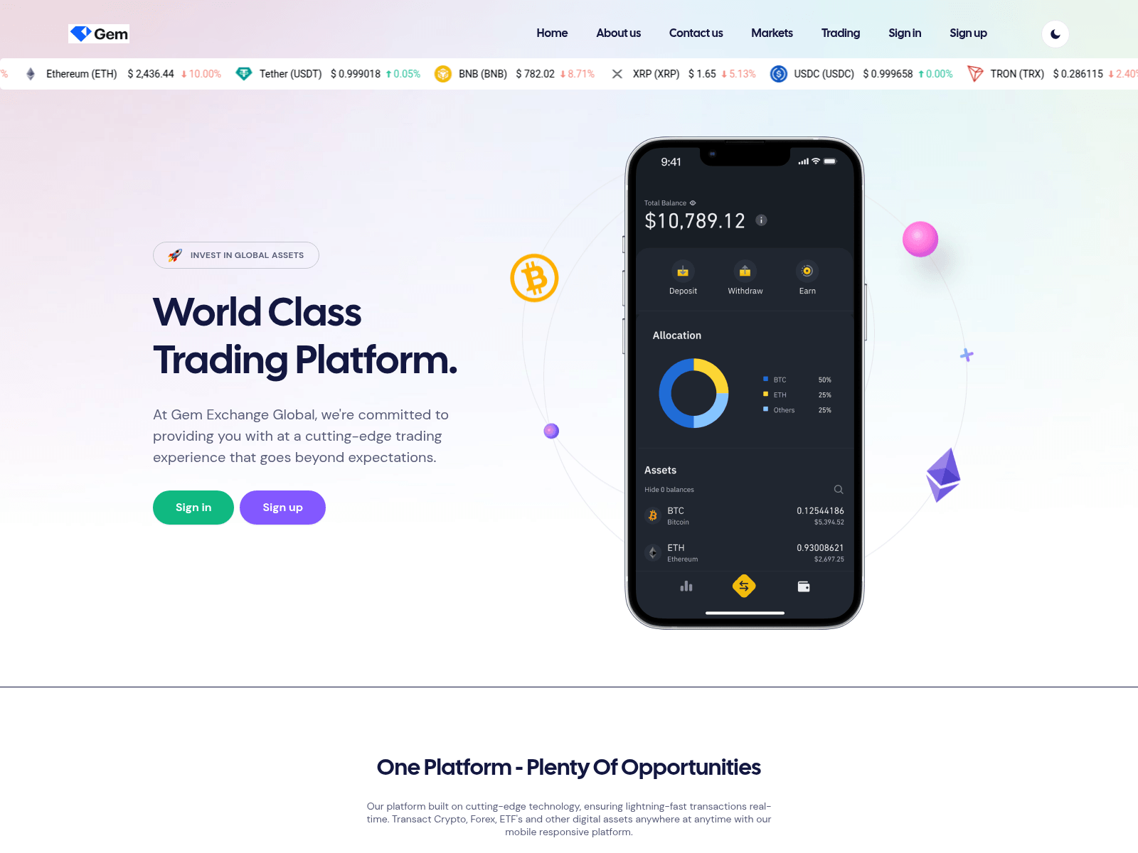 Screenshot of gemexchangeglobal.pro
