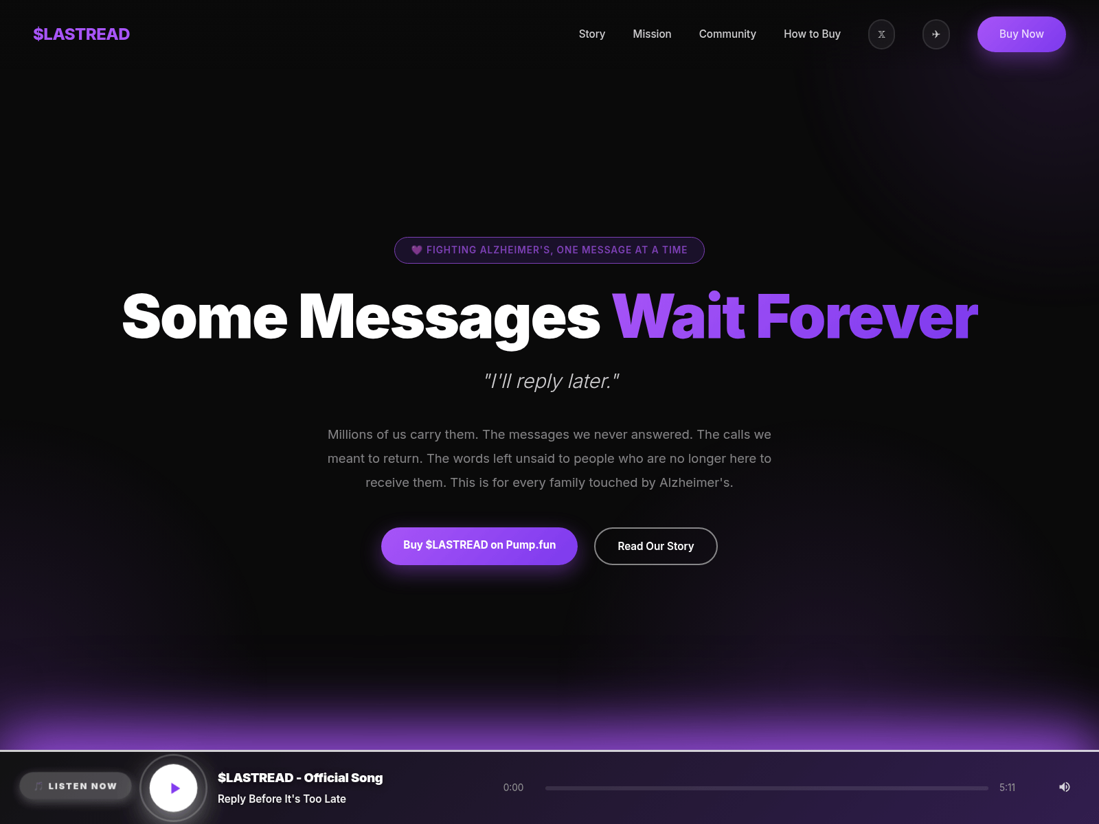 Screenshot of lastreadcoin.xyz