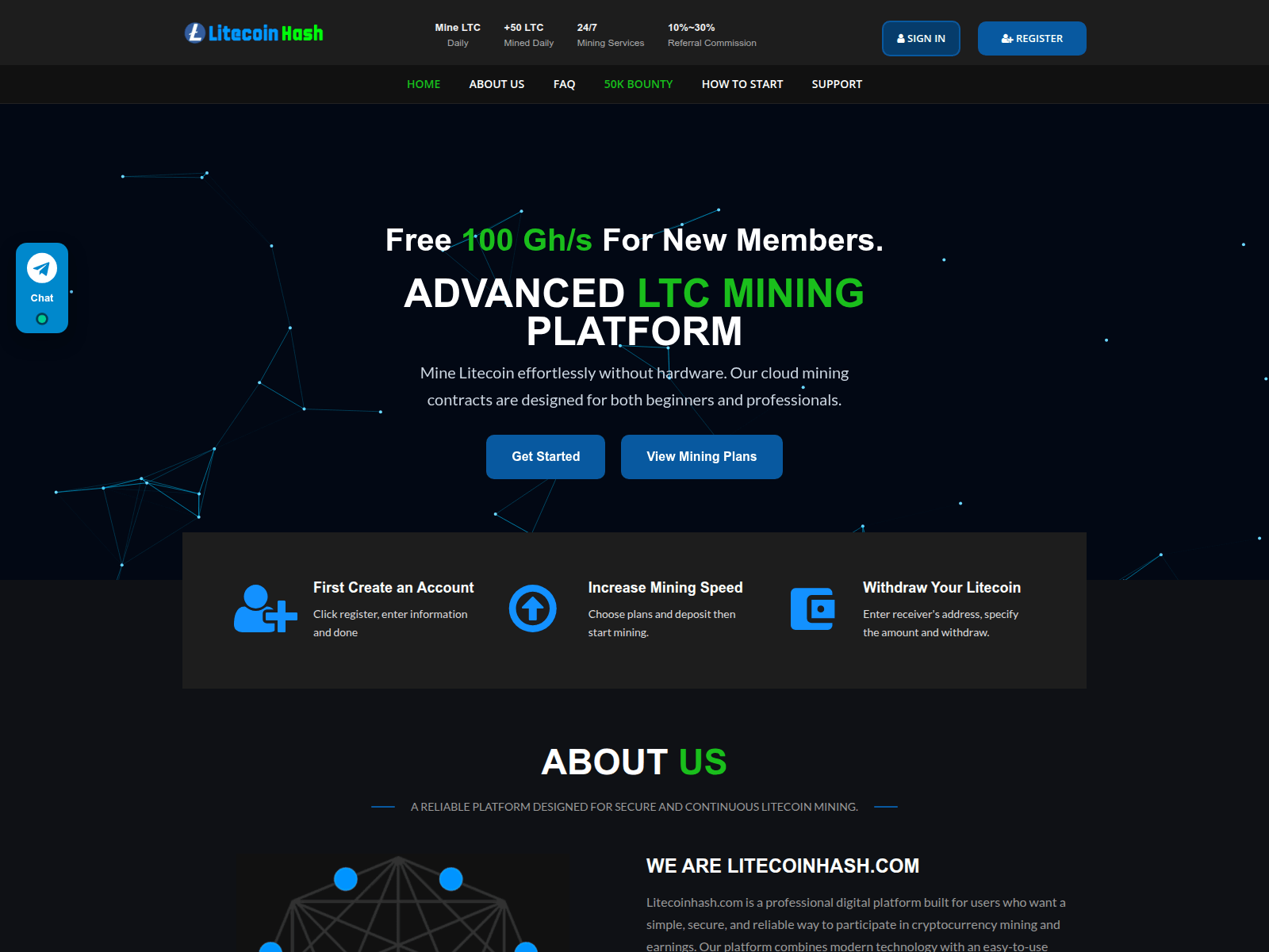 Screenshot of litecoinhash.com