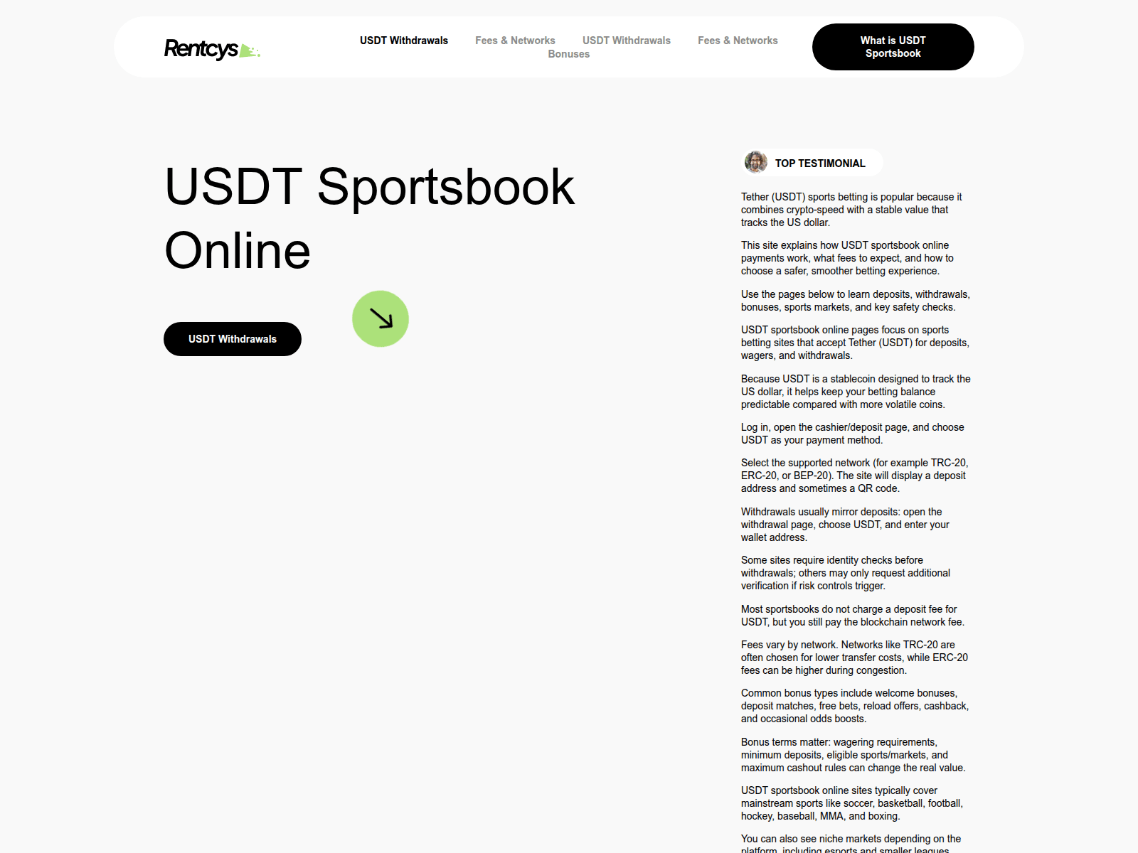 Screenshot of usdtsportsbookonline.com
