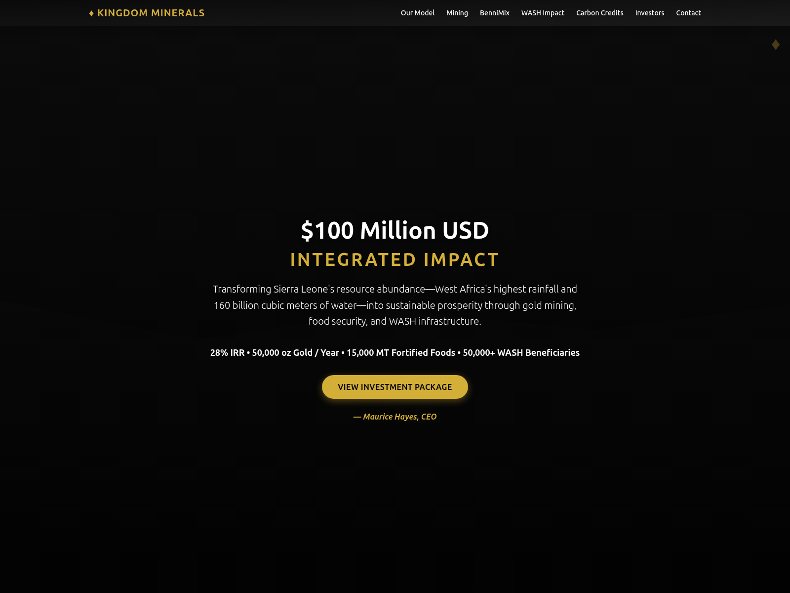 Screenshot of kingdom-minerals.com