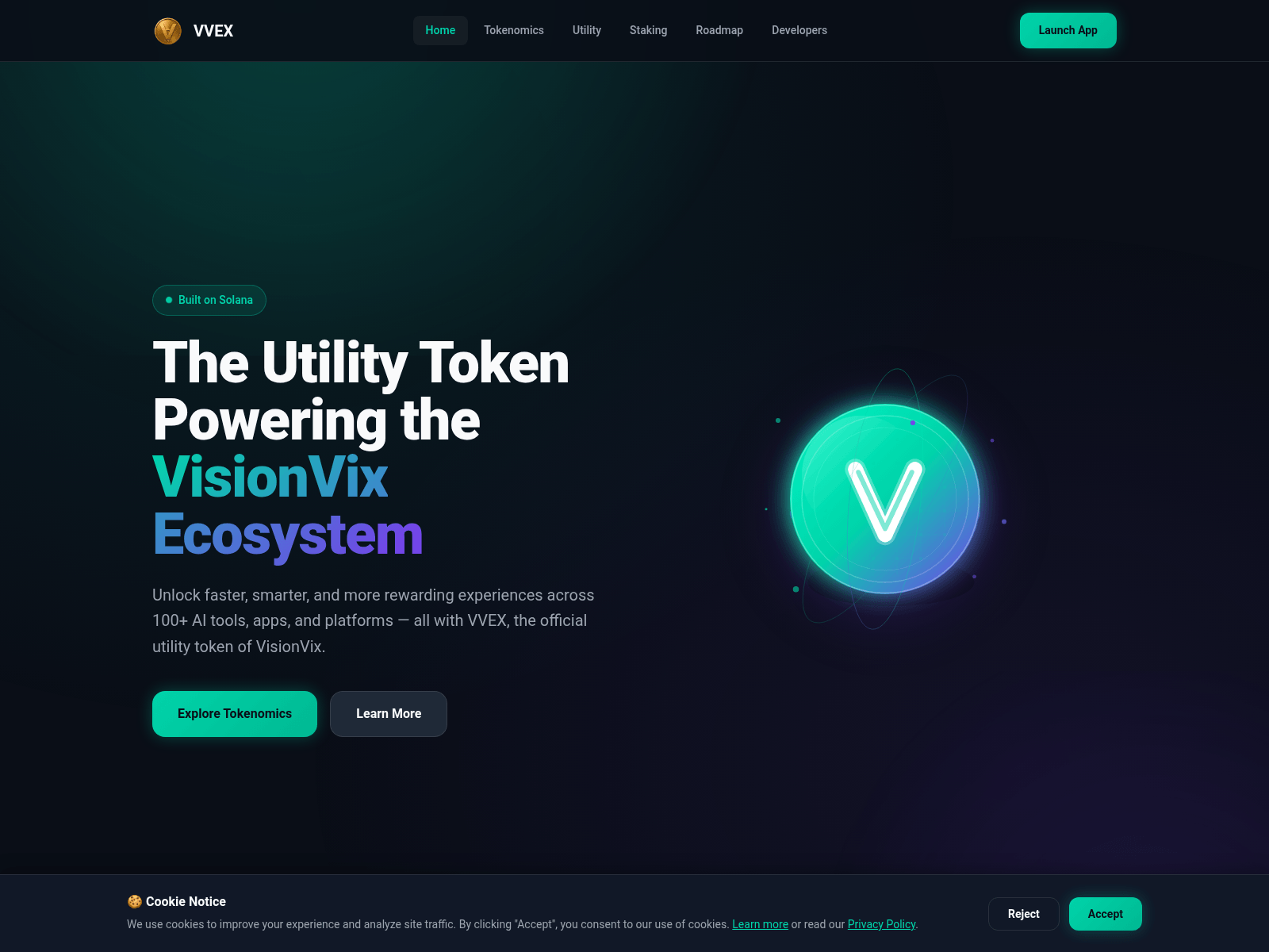 Screenshot of vvexcoin.com
