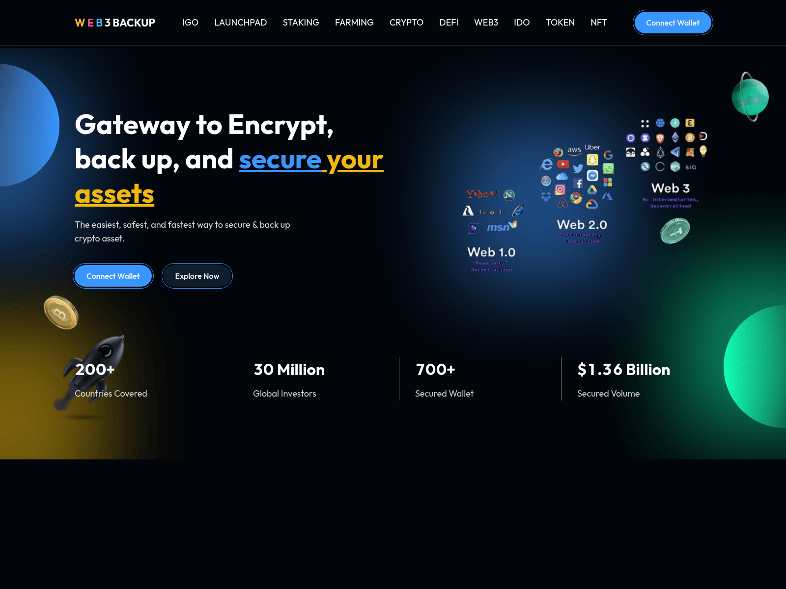 Screenshot of web3-backup.com