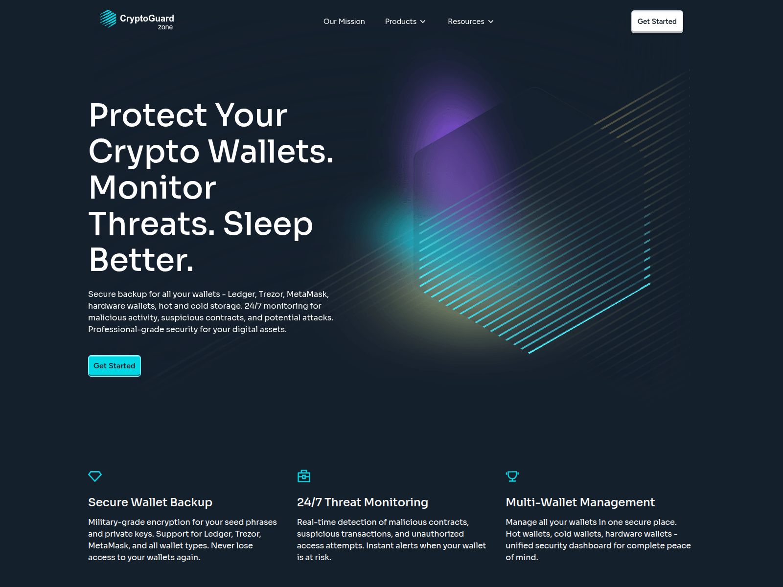 Screenshot of cryptoguardzone.org