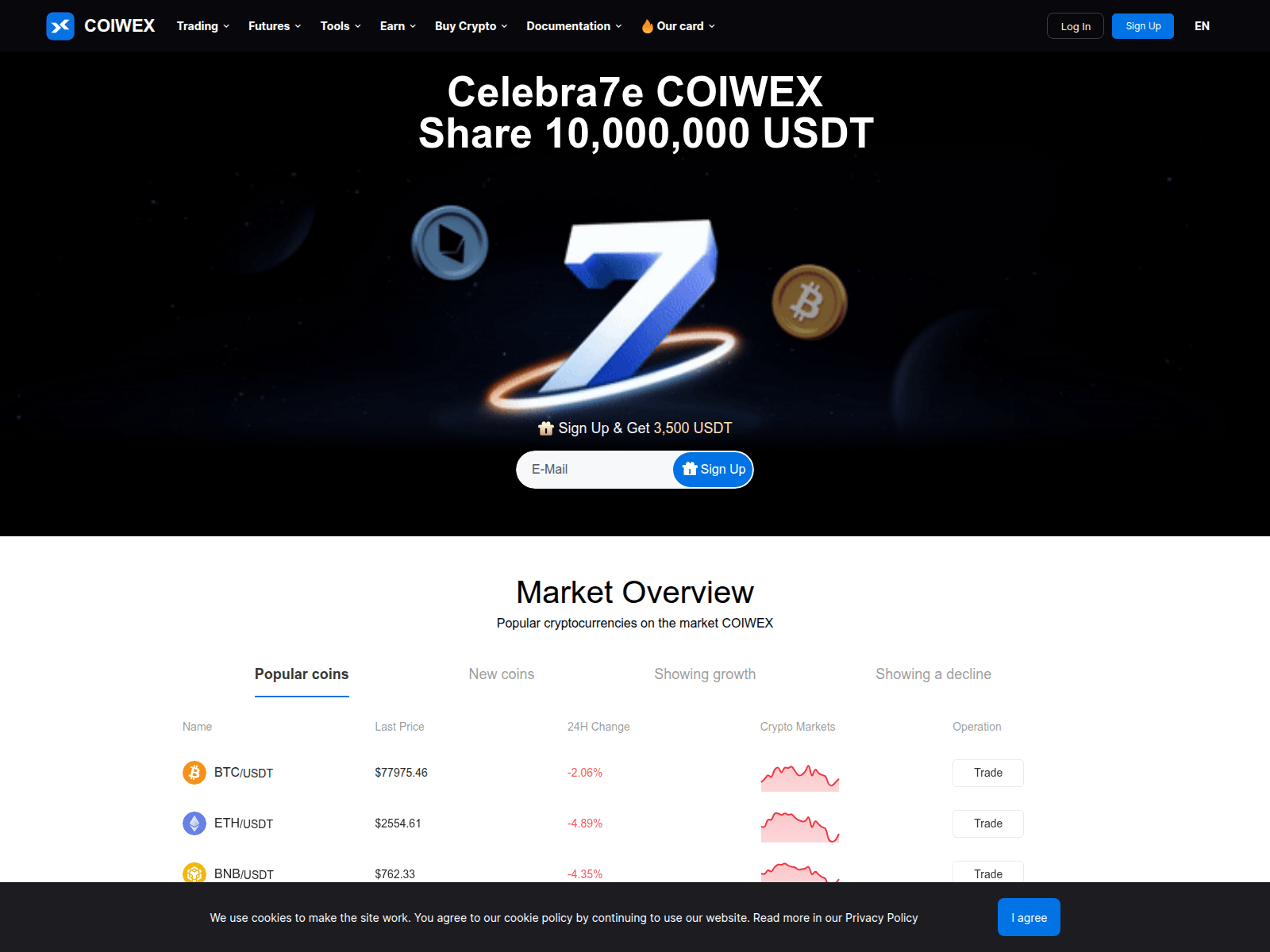 Screenshot of coiwex.com