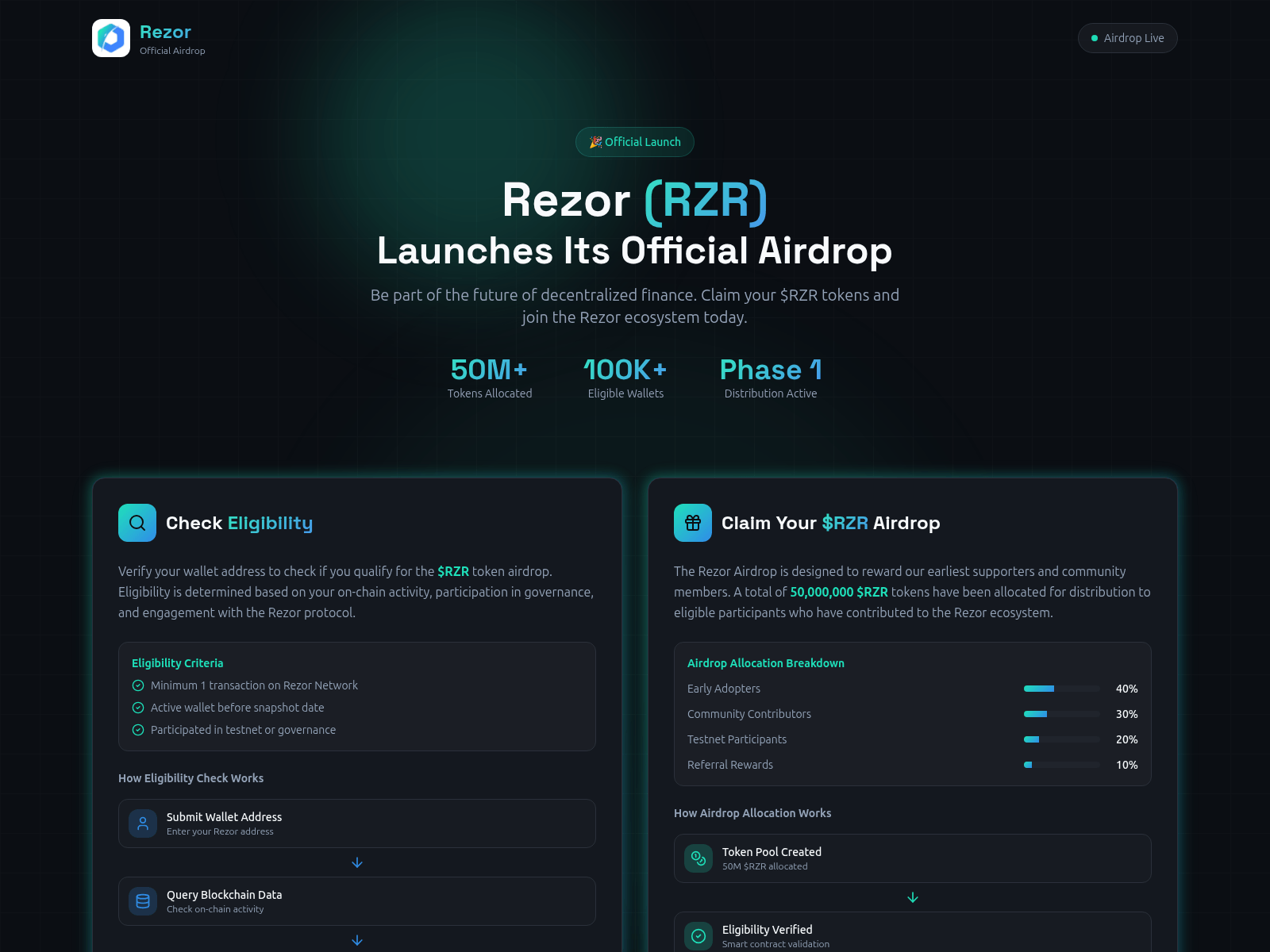 Screenshot of rezorreward.info