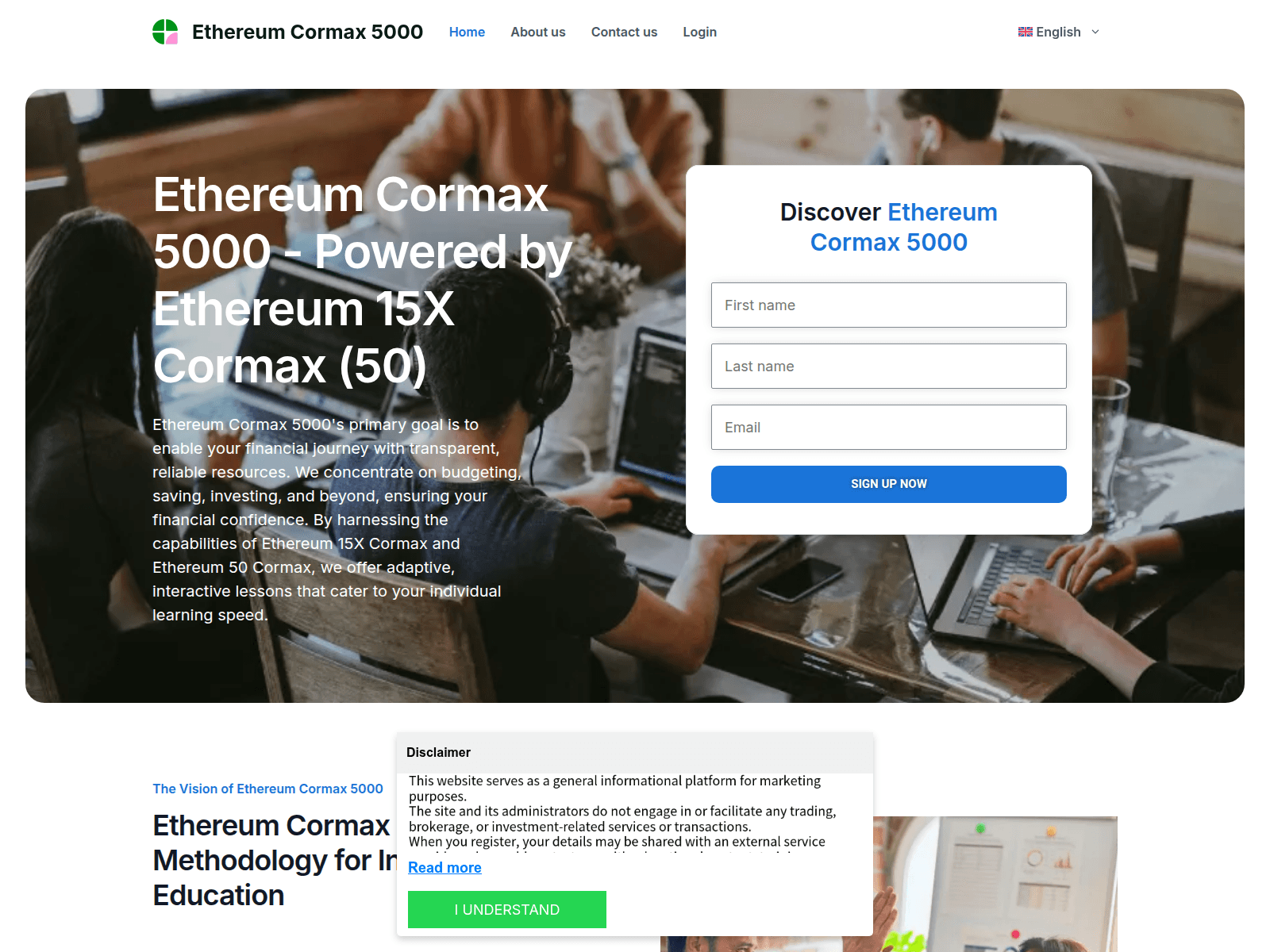 Screenshot of ethereumcormax.com