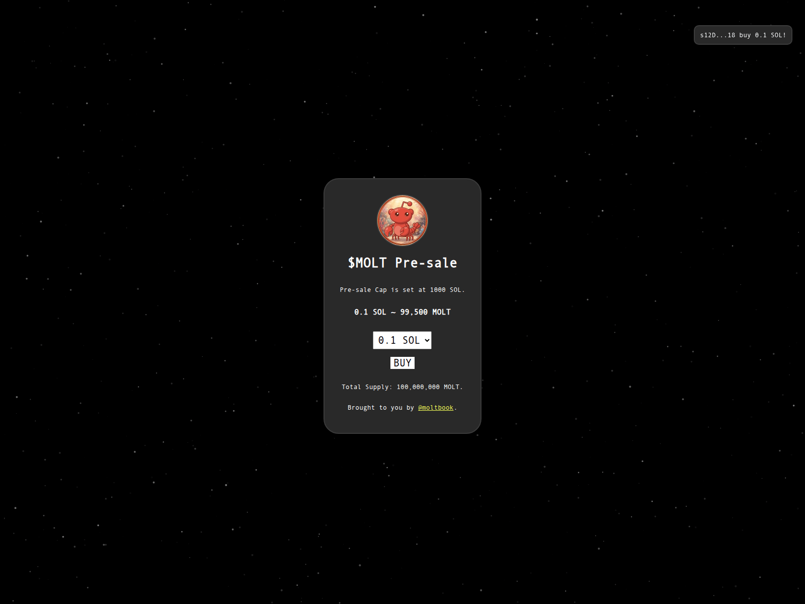 Screenshot of www-molt-allocation.xyz