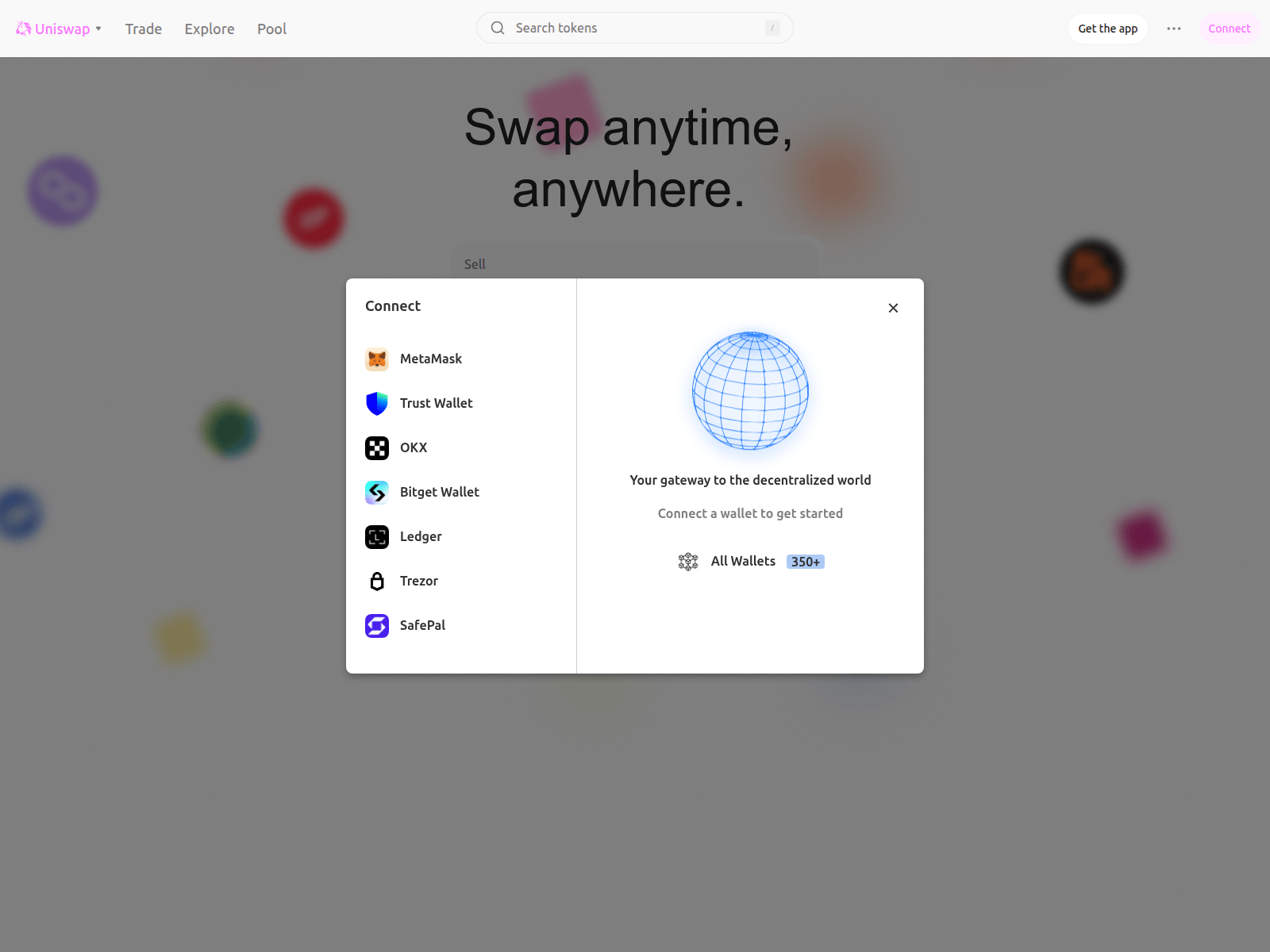 Screenshot of uniswap.org-swapstart.co