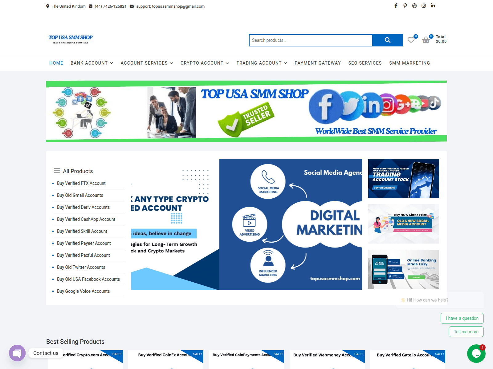 Screenshot of usasocialshop.com