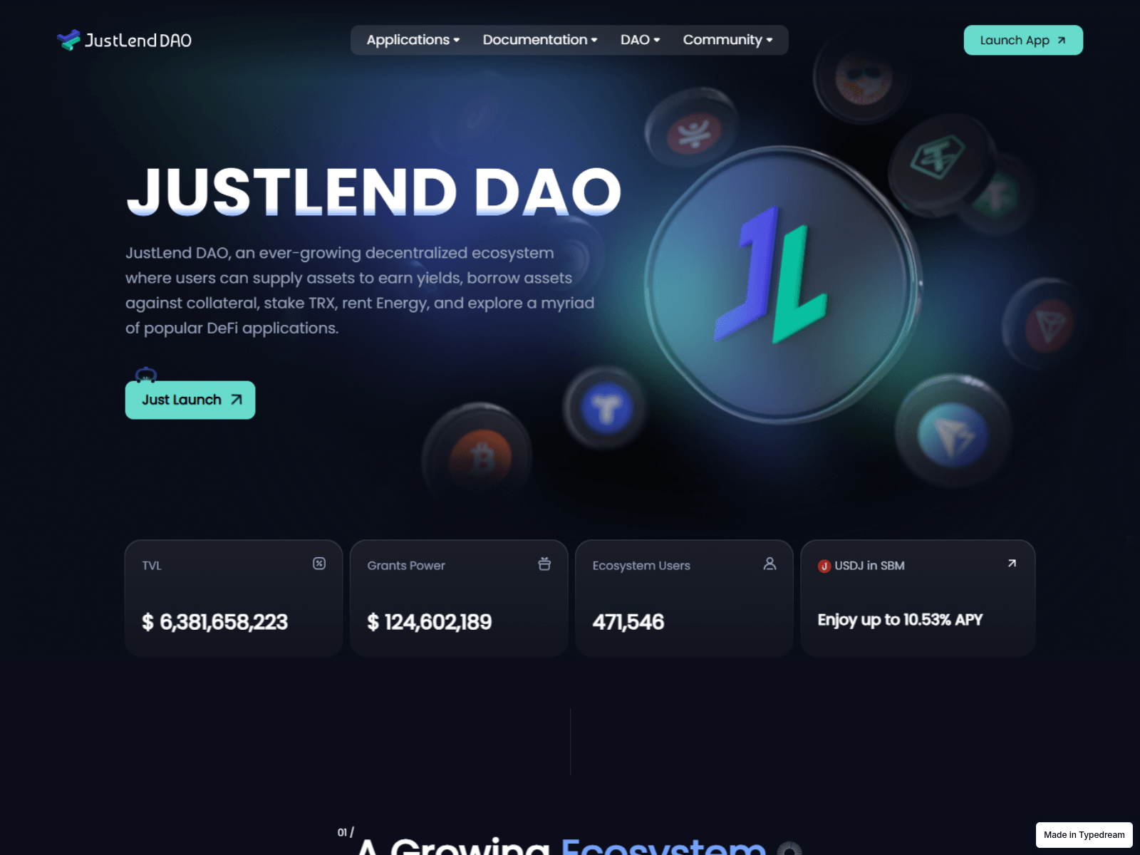 Screenshot of justlend-do-wallet.typedream.app