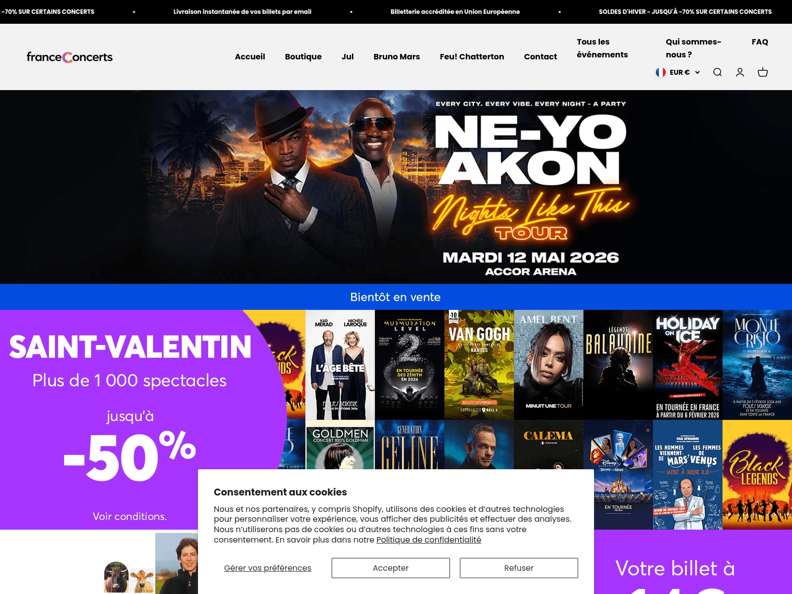 Screenshot of franceconcerts.fr