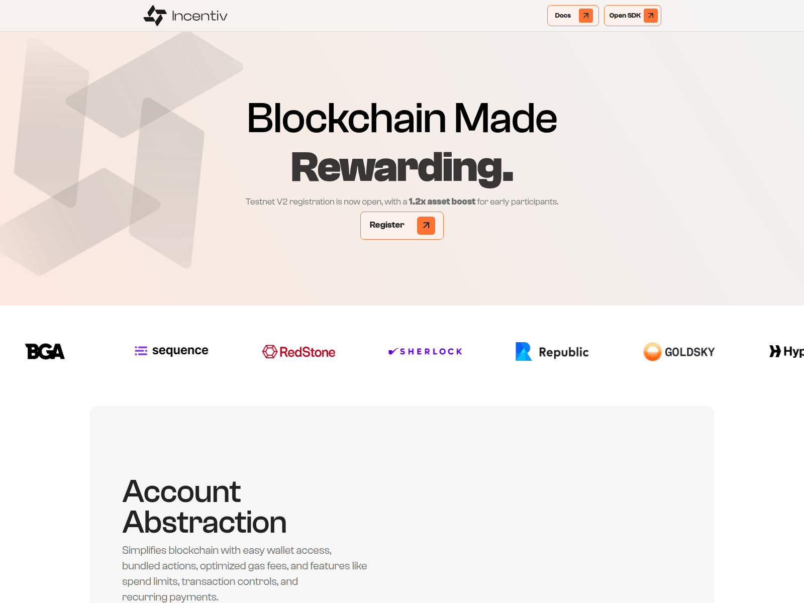 Screenshot of incentiv-testnet.com