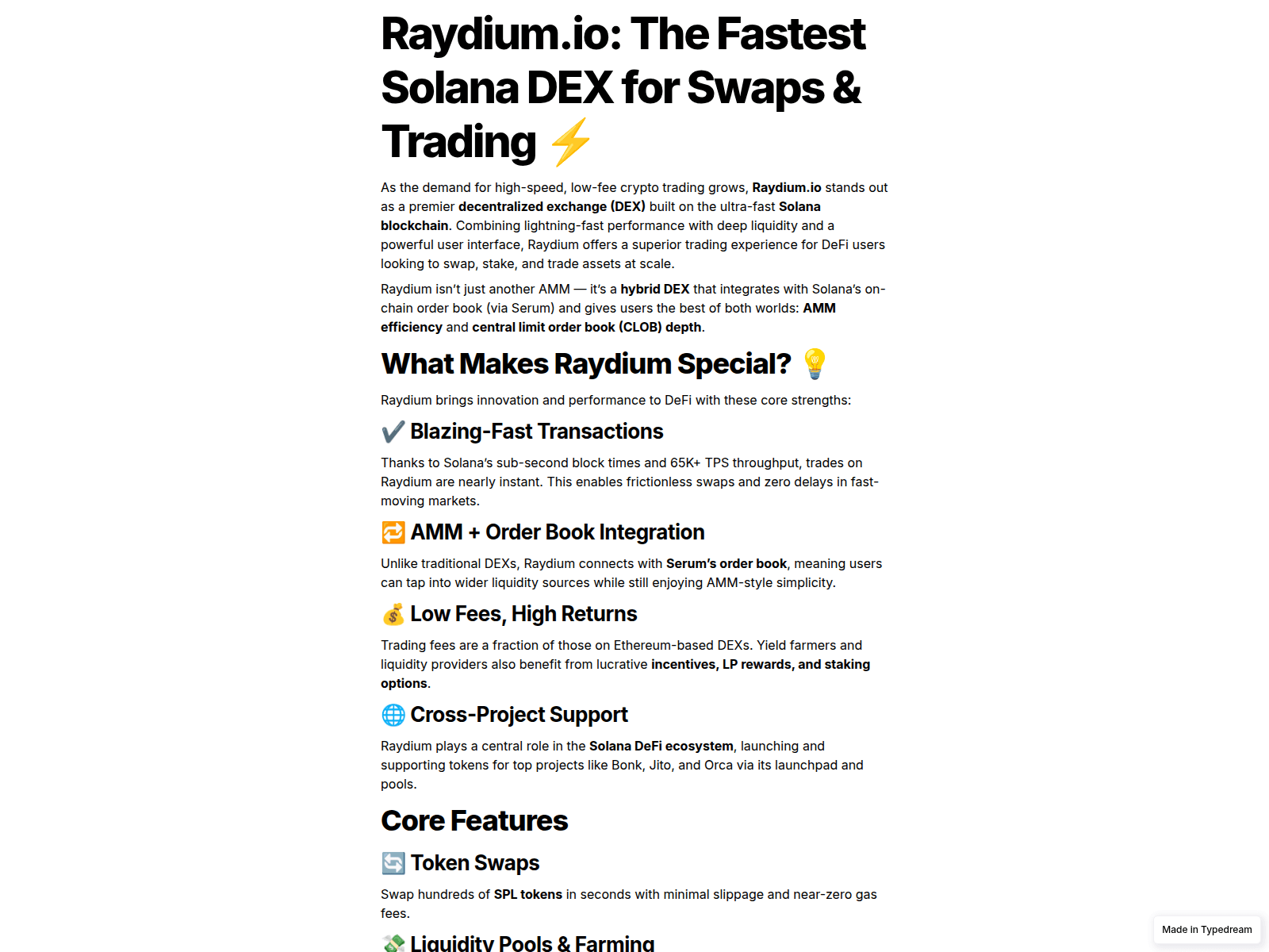 Screenshot of allow-raydium-dex-cdn.typedream.app