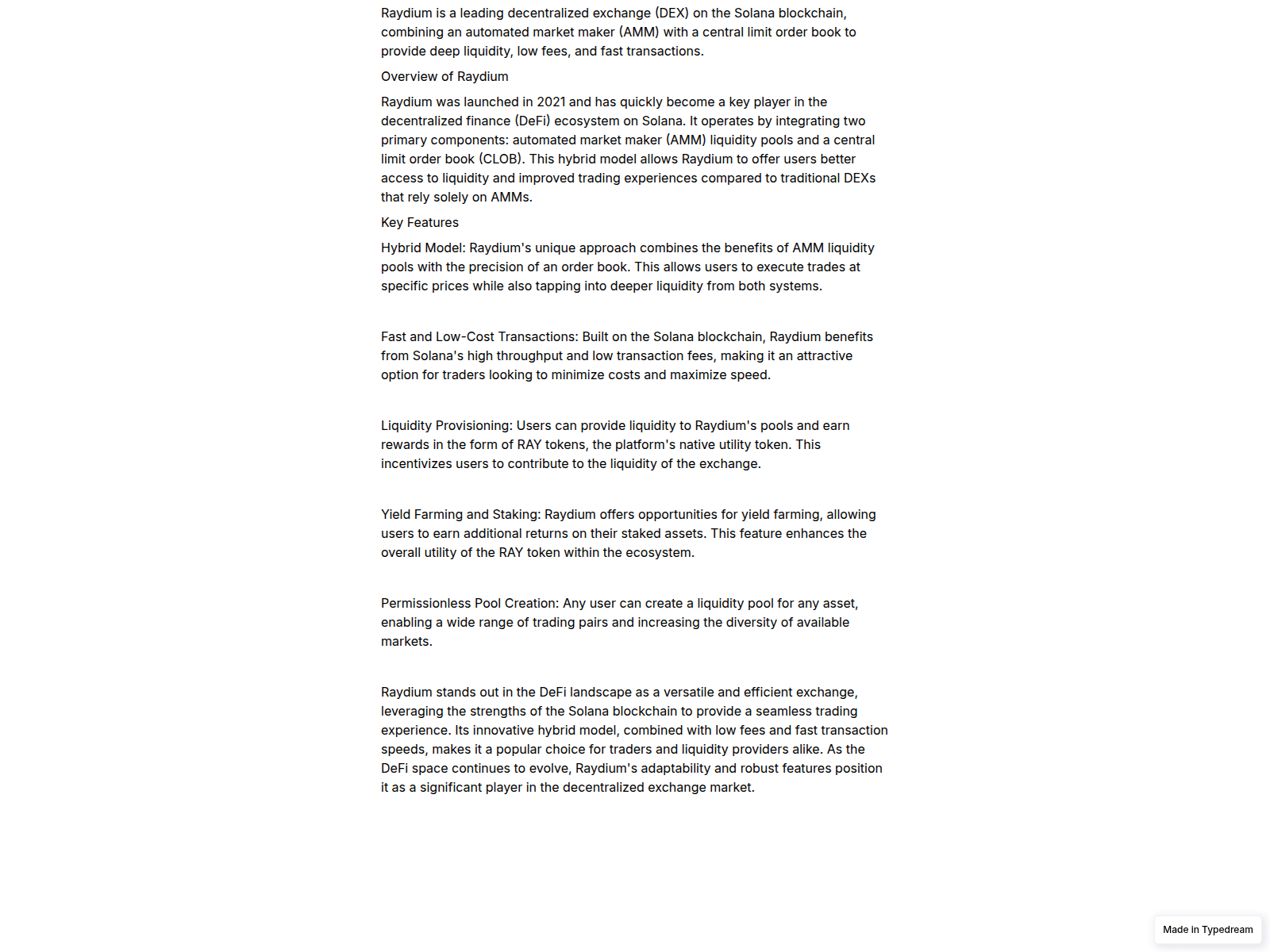 Screenshot of swap-raydium-exchange.typedream.app