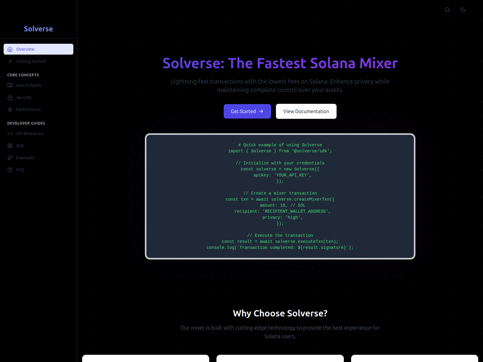 Screenshot of solversebook.com