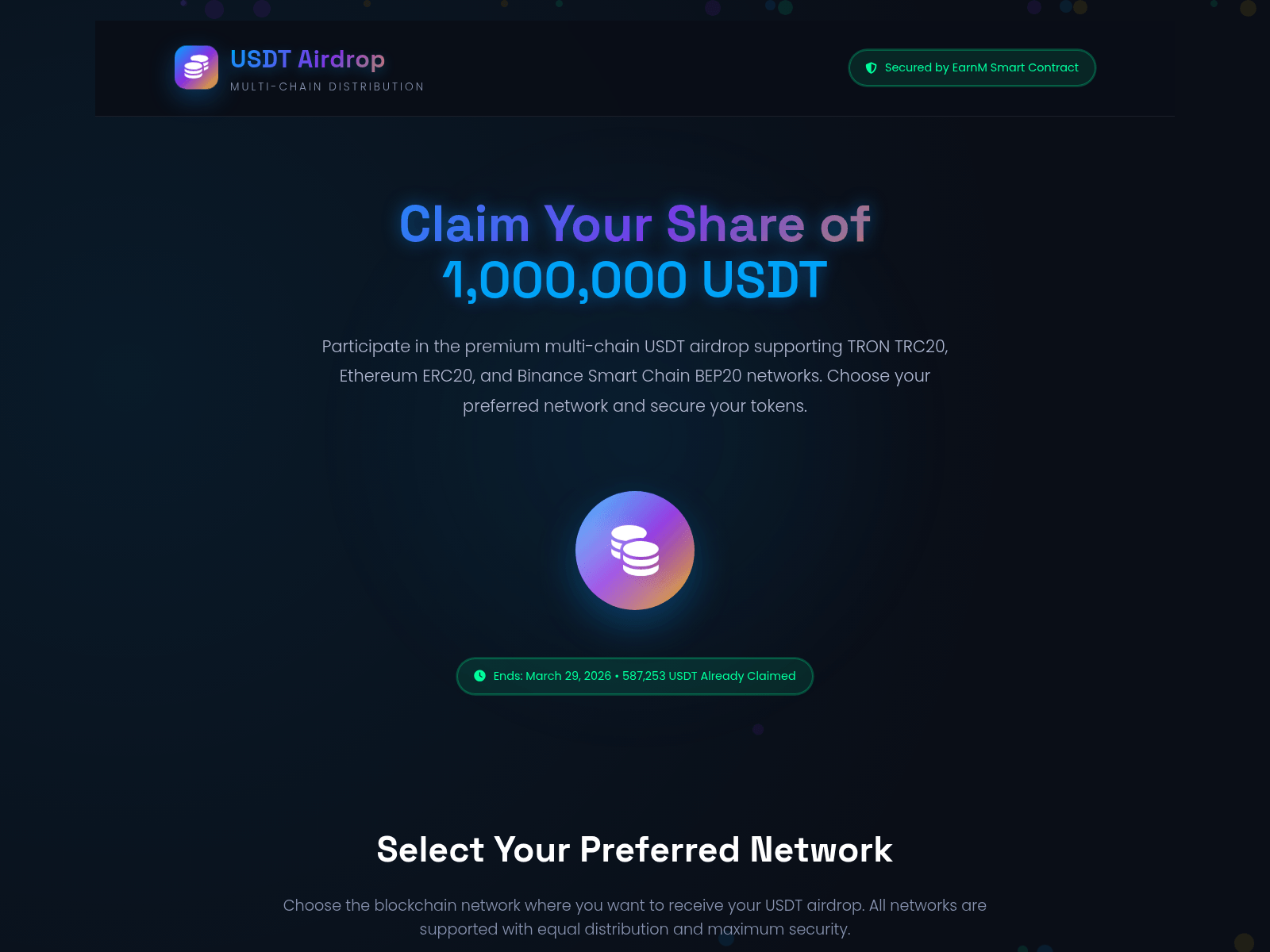 Screenshot of usdt.earnm.sbs