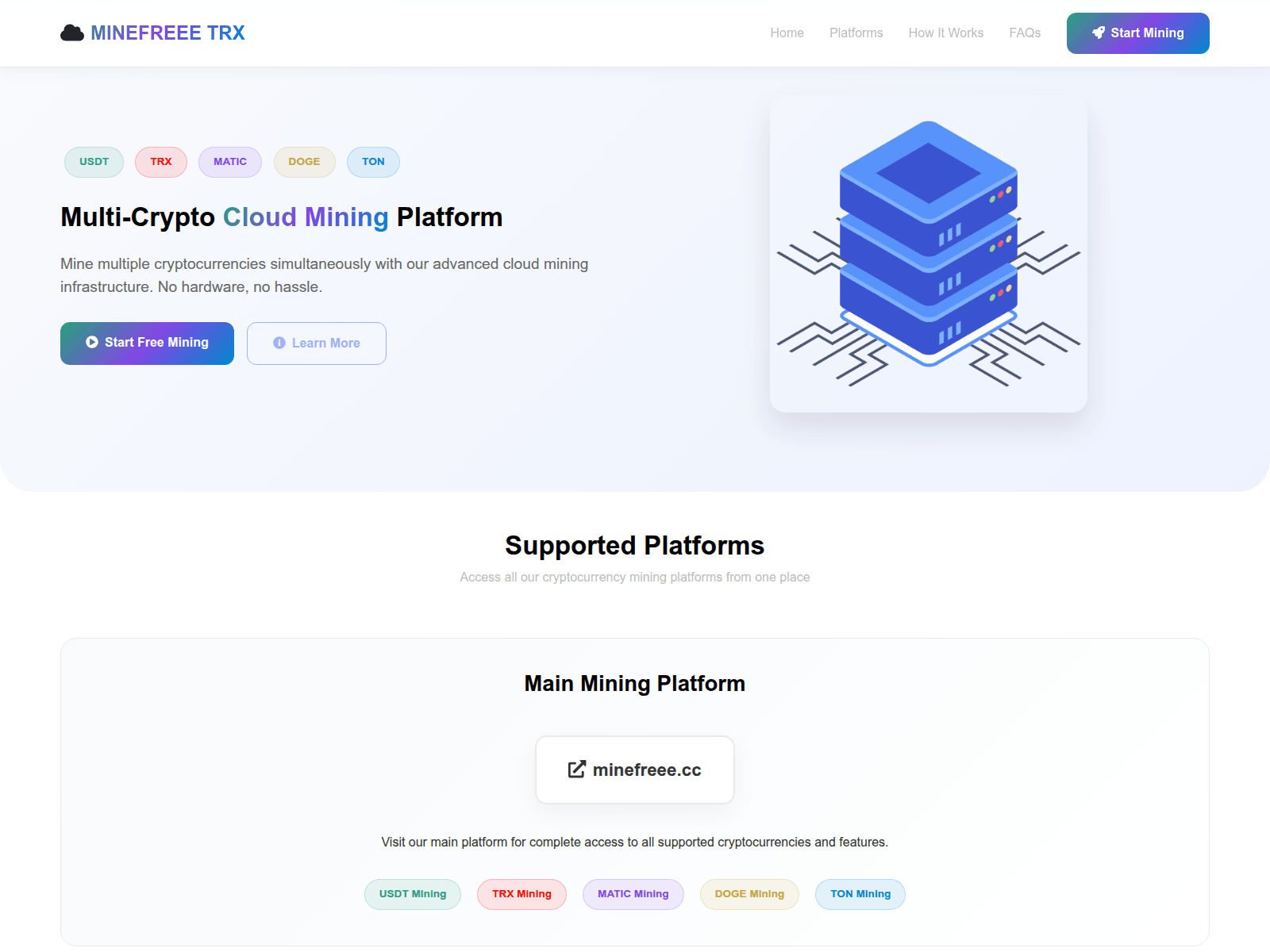 Screenshot of trx.minefreee.cc