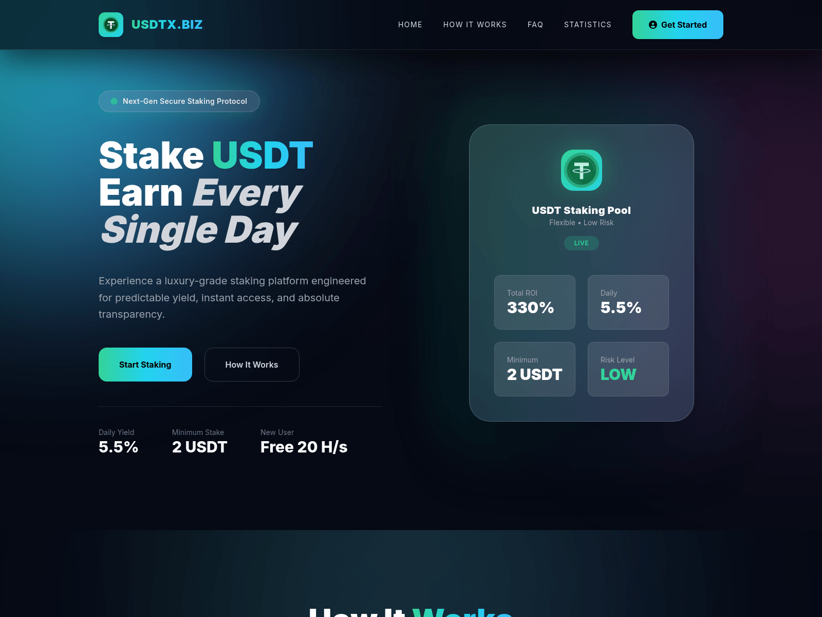 Screenshot of usdtx.biz