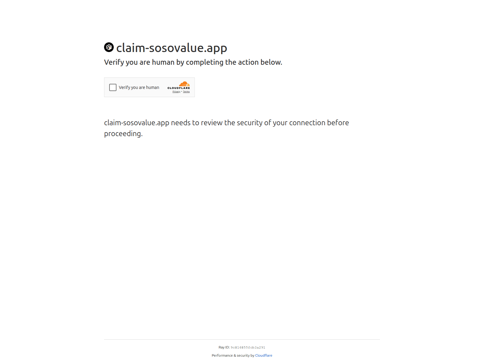 Screenshot of claim-sosovalue.app