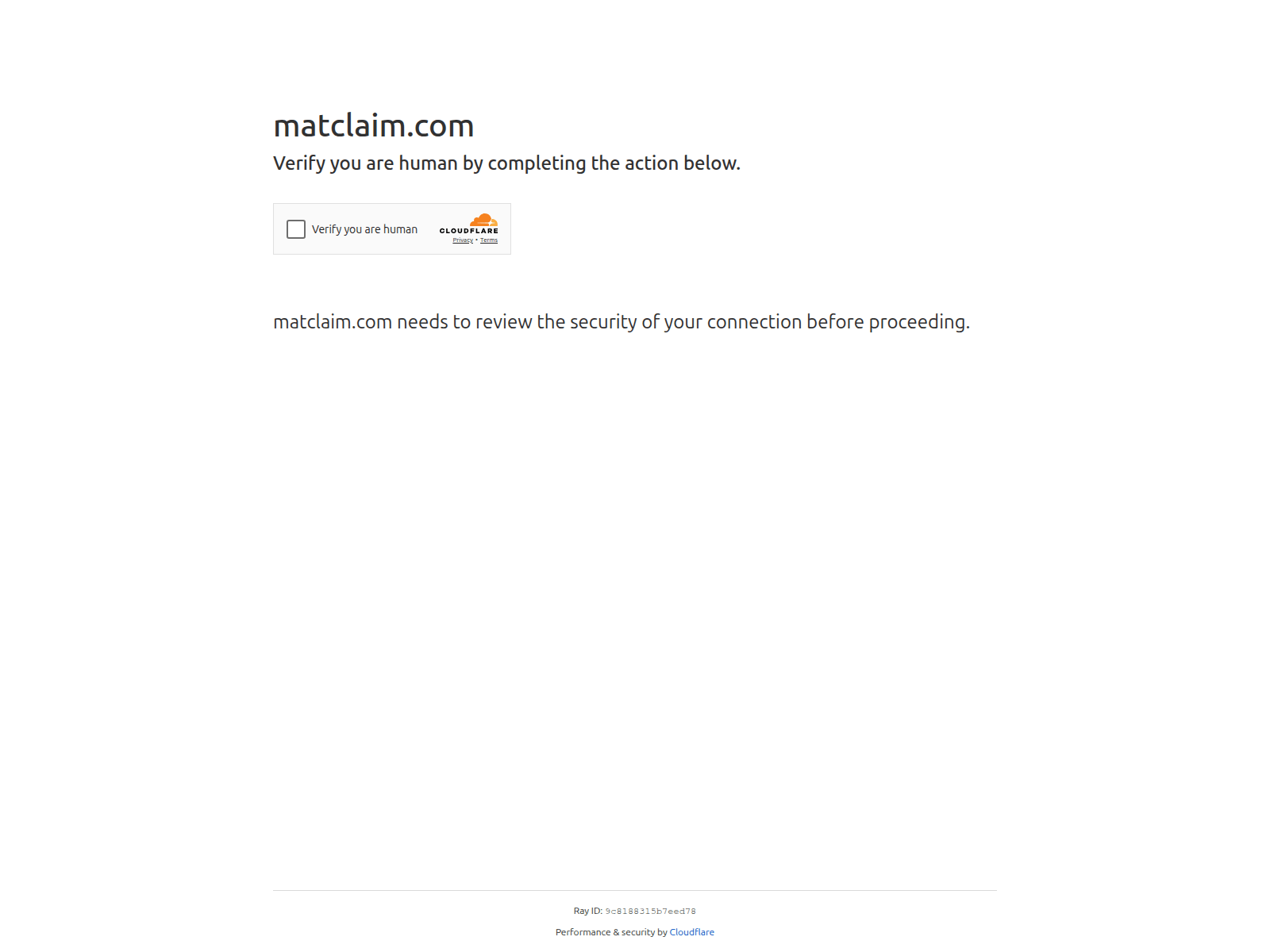 Screenshot of matclaim.com