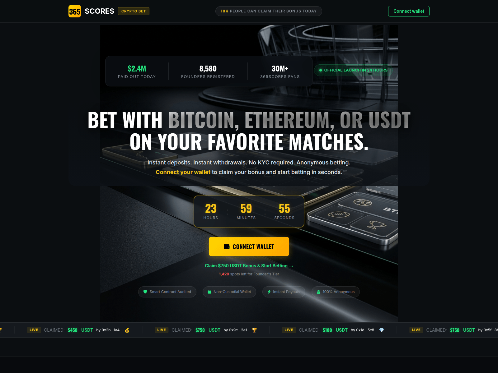 Screenshot of 365scoresbets.com